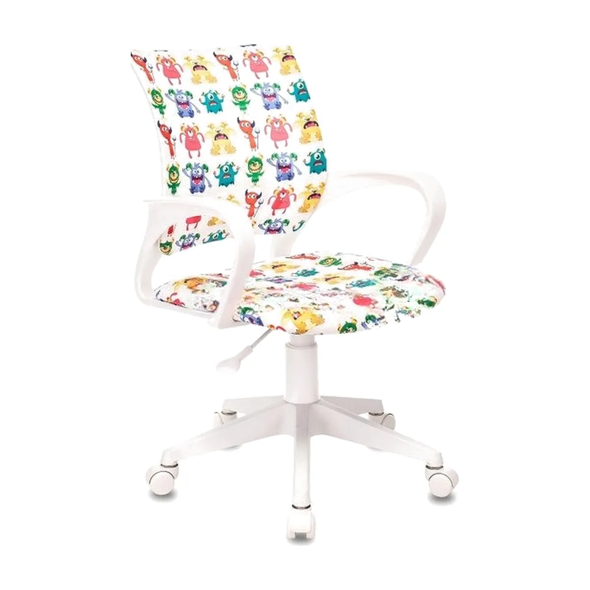 Кресло Бюрократ BuroKIDS 1 W белый, ткань, 120 кг