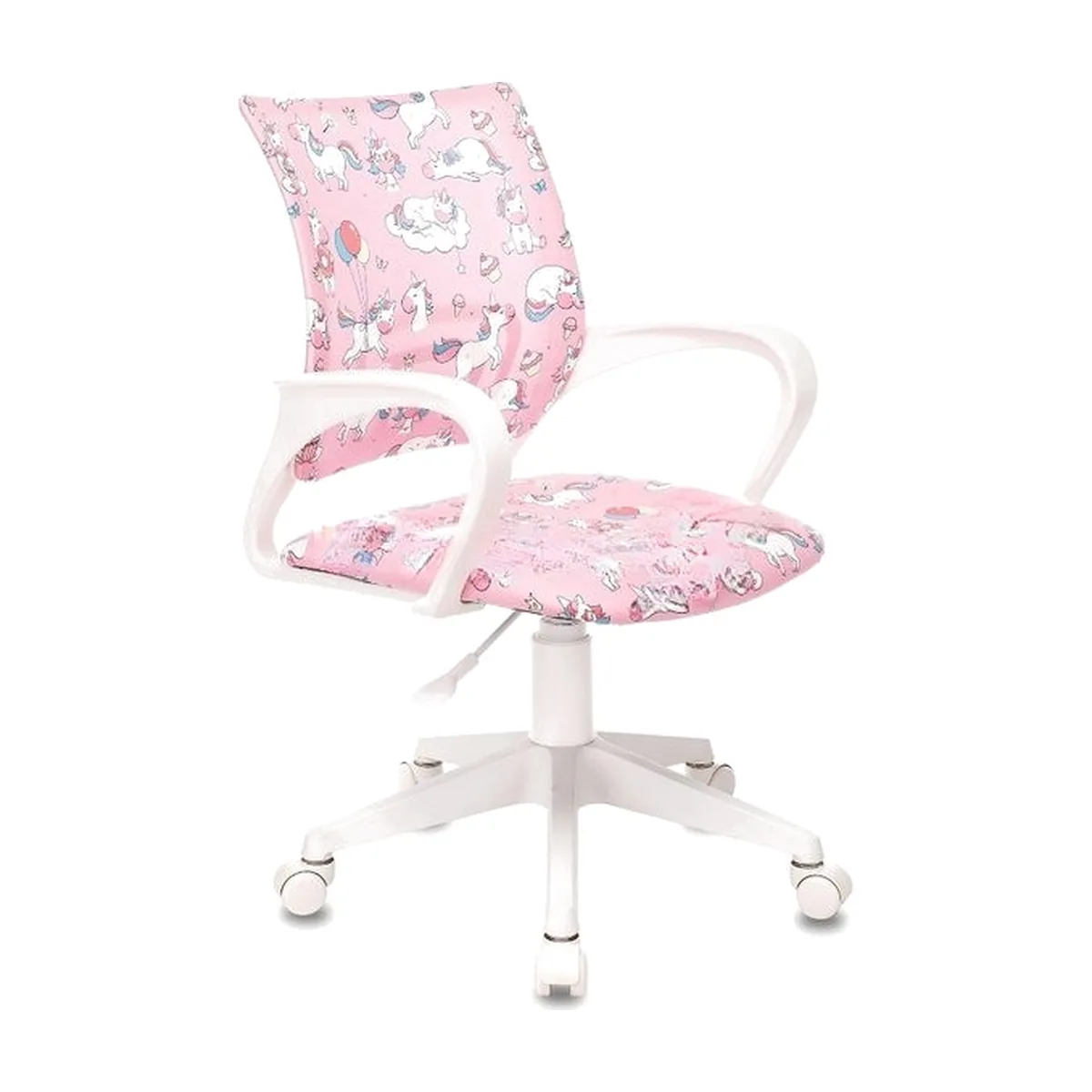 Кресло Бюрократ BuroKIDS 1 W розовый, ткань, 120 кг