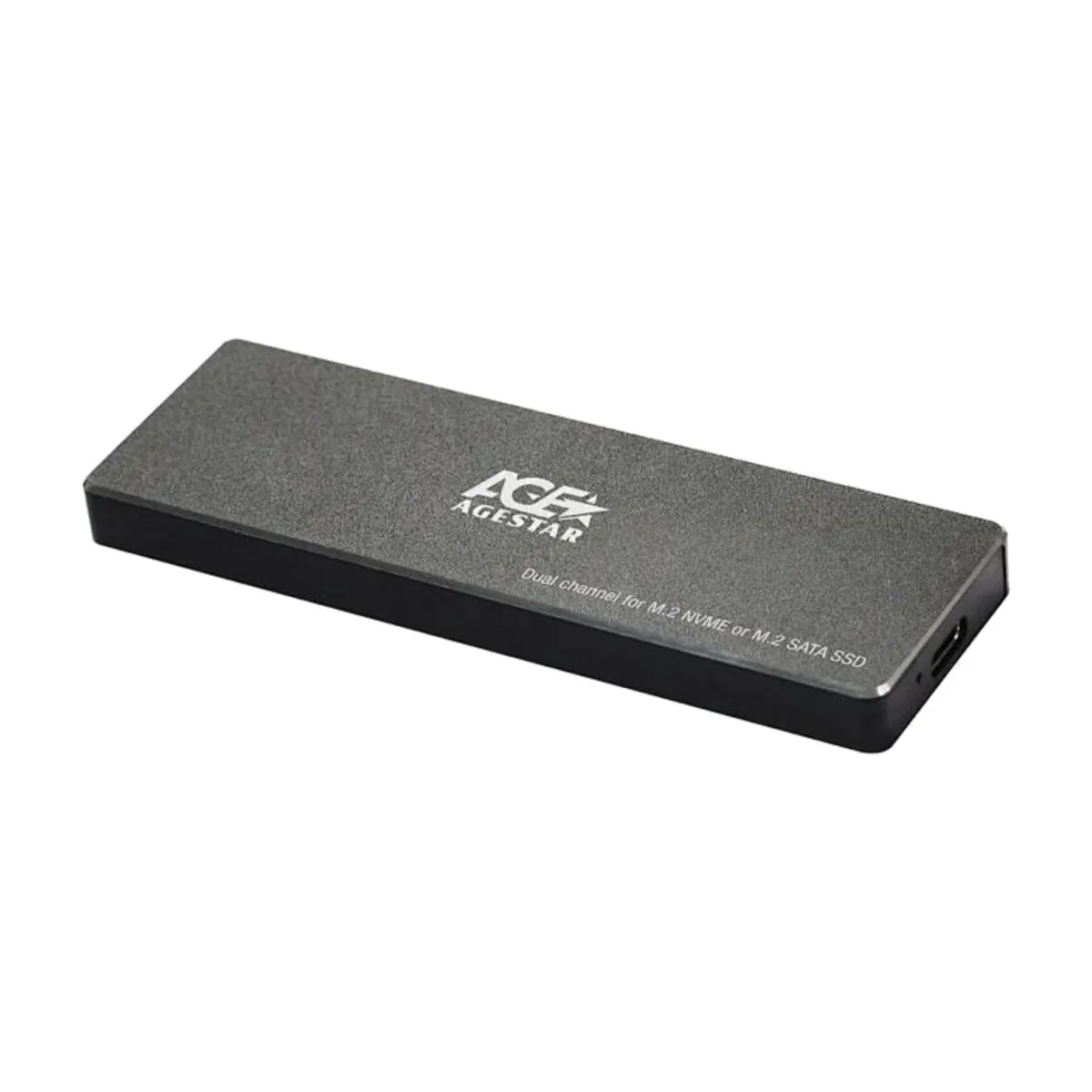 Внешний корпус SSD AgeStar 31UBVS6C NVMe/SATA алюминий черный M2 2280 м