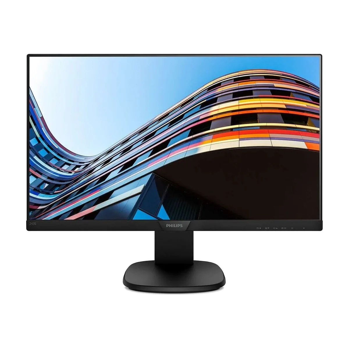 Монитор 23.8" Philips 243S1 IPS 1920x1080, 75 Гц, 4 мс, 16:9, 250 кд/м², HDMI, DisplayPort, USB Type-C, RJ-45, Flicker Free, Low Blue Light, черный