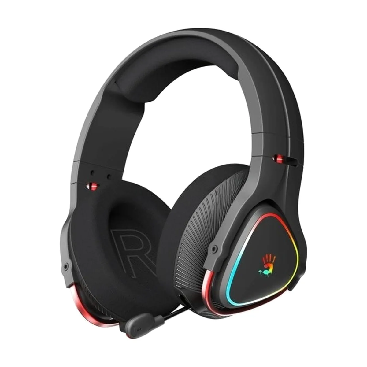 Гарнитура Bloody MR710 чёрный, беспроводная + проводная, Bluetooth, до 44 ч, подсветка