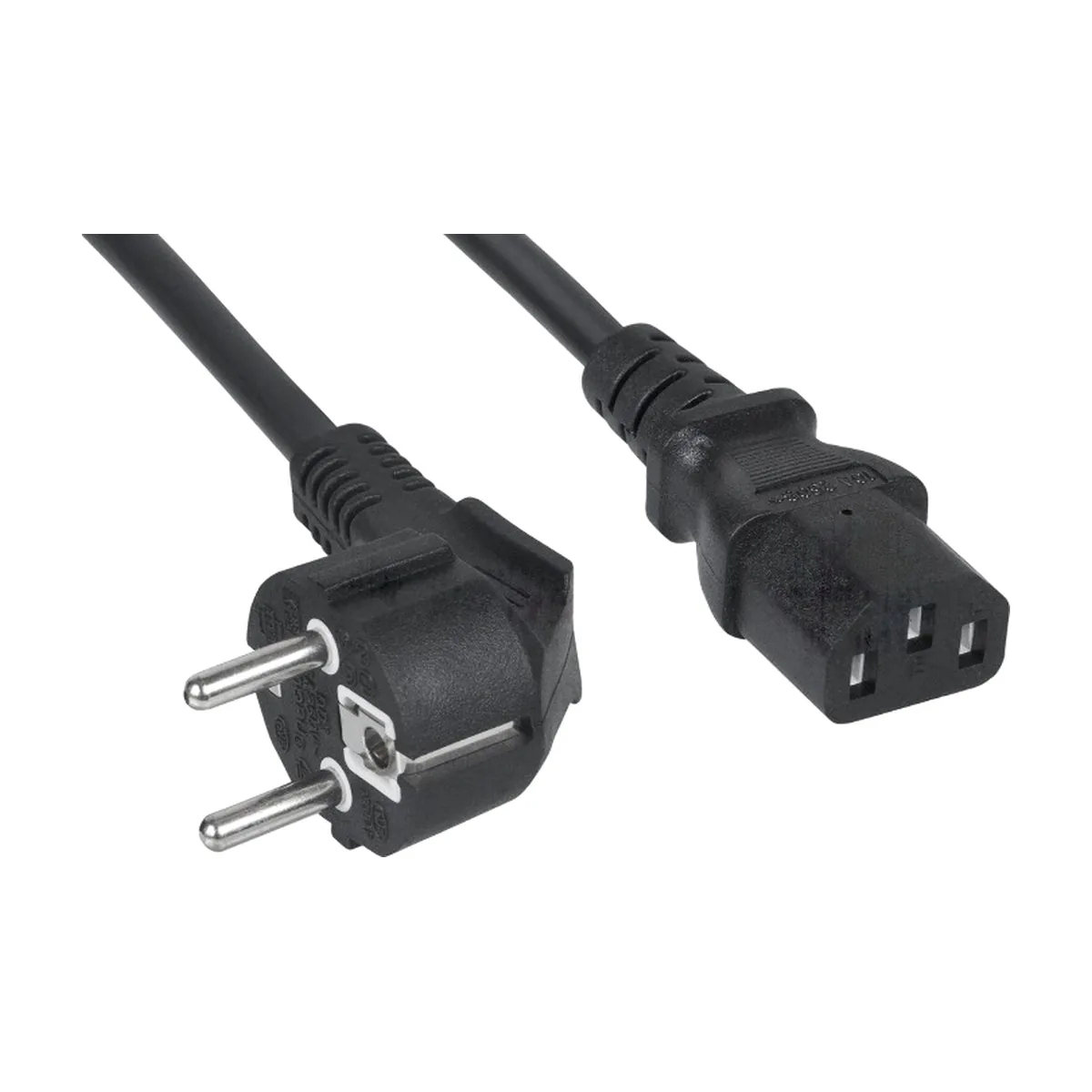 Кабель питания компьютера Cabeus PC-186-VDE-5M IEC 320 C13, вилка Schuko, 5 м, 10А, черный