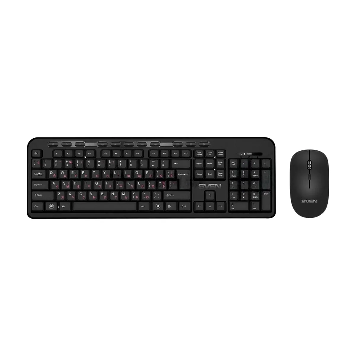 Комплект клавиатура + мышь SVEN KB-C3200W беспроводные клавиатура и мышь, черные