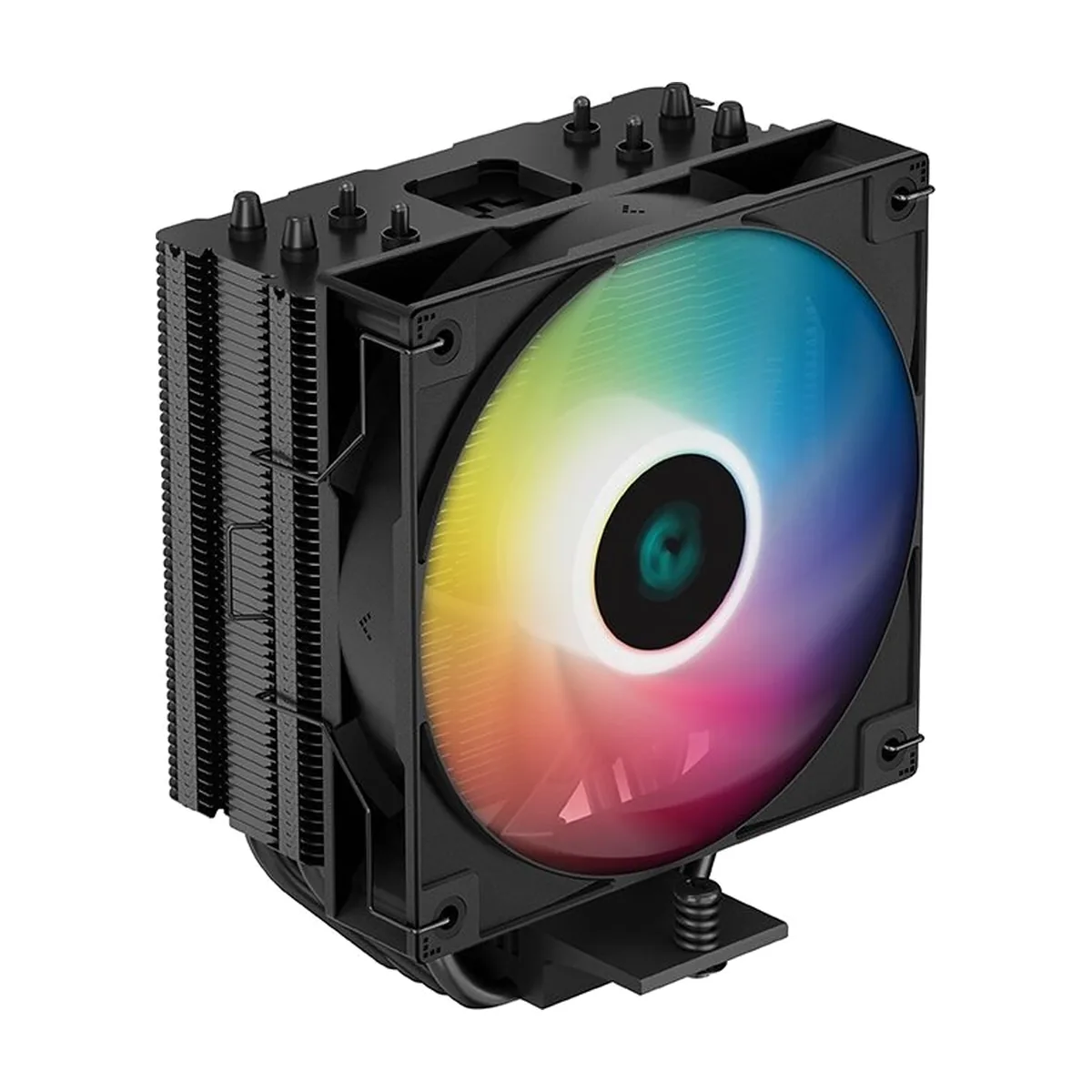 Кулер для процессора DEEPCOOL AG400 BK ARGb черный, 120 мм, алюминий/медь, 2000 об/мин, 31.6 дБ, 4 pin, 220 Вт, 150 мм