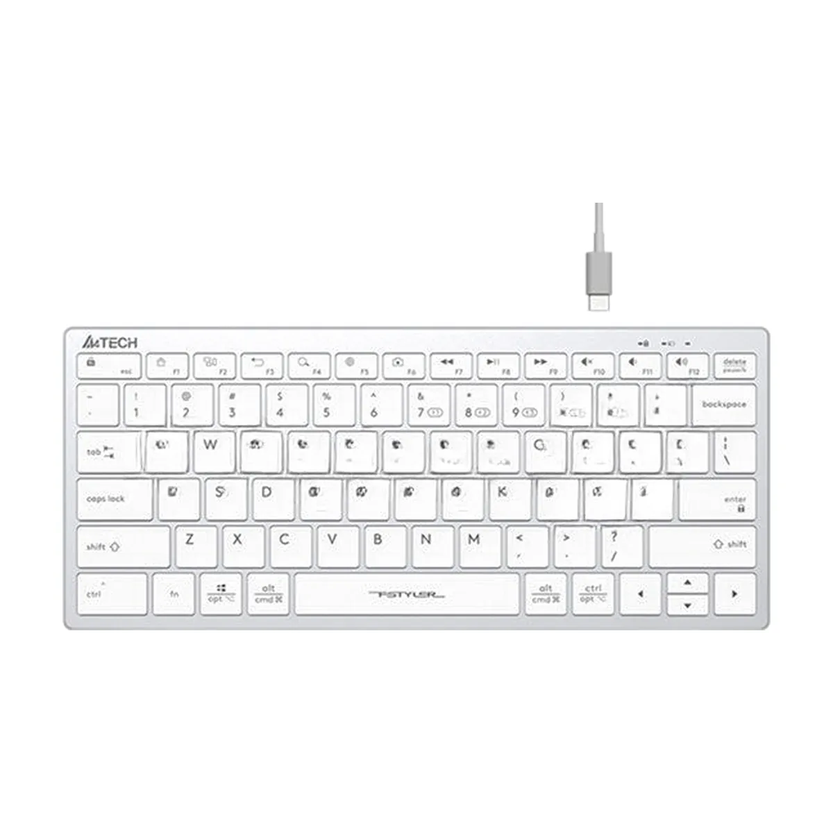 Клавиатура A4Tech Fstyler FBX51C беспроводная, USB, Bluetooth/Радиоканал, белый