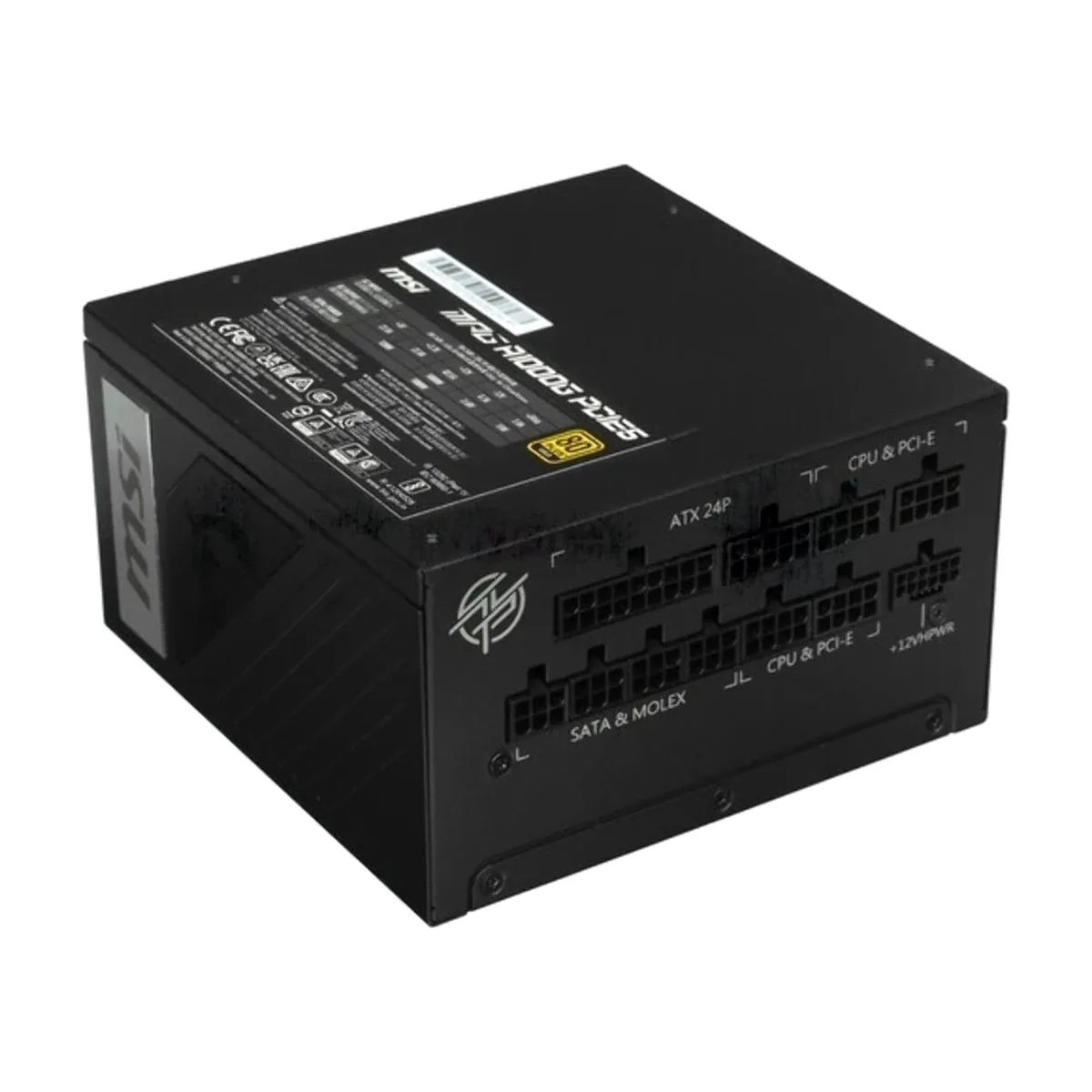 Блок питания MSI MPG A1000G RTL, 1000Вт, 80 PLUS Gold, модульный, RTL