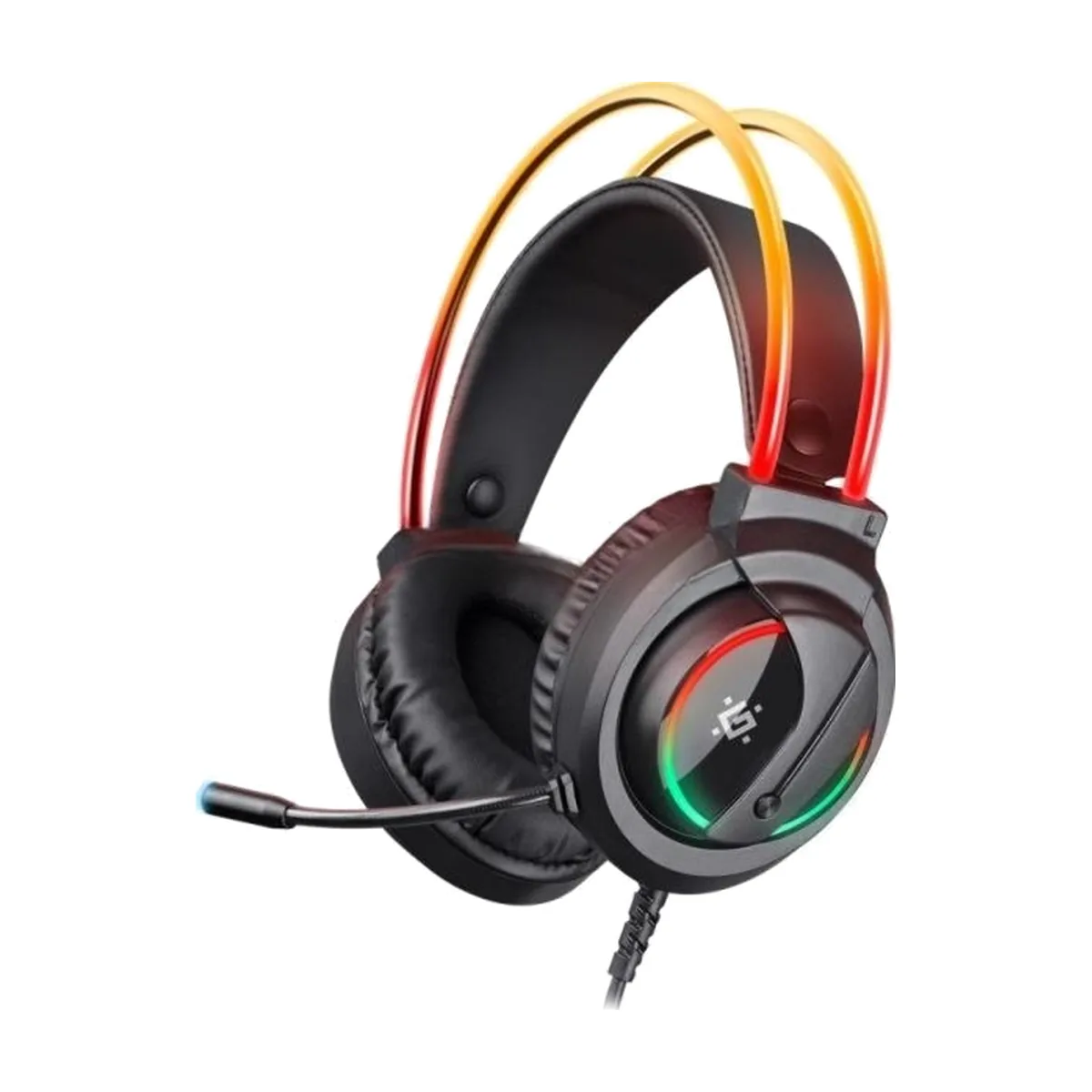 Гарнитура игровая Defender Flame, для компьютера и игровых консолей, накладные, черный [64555]