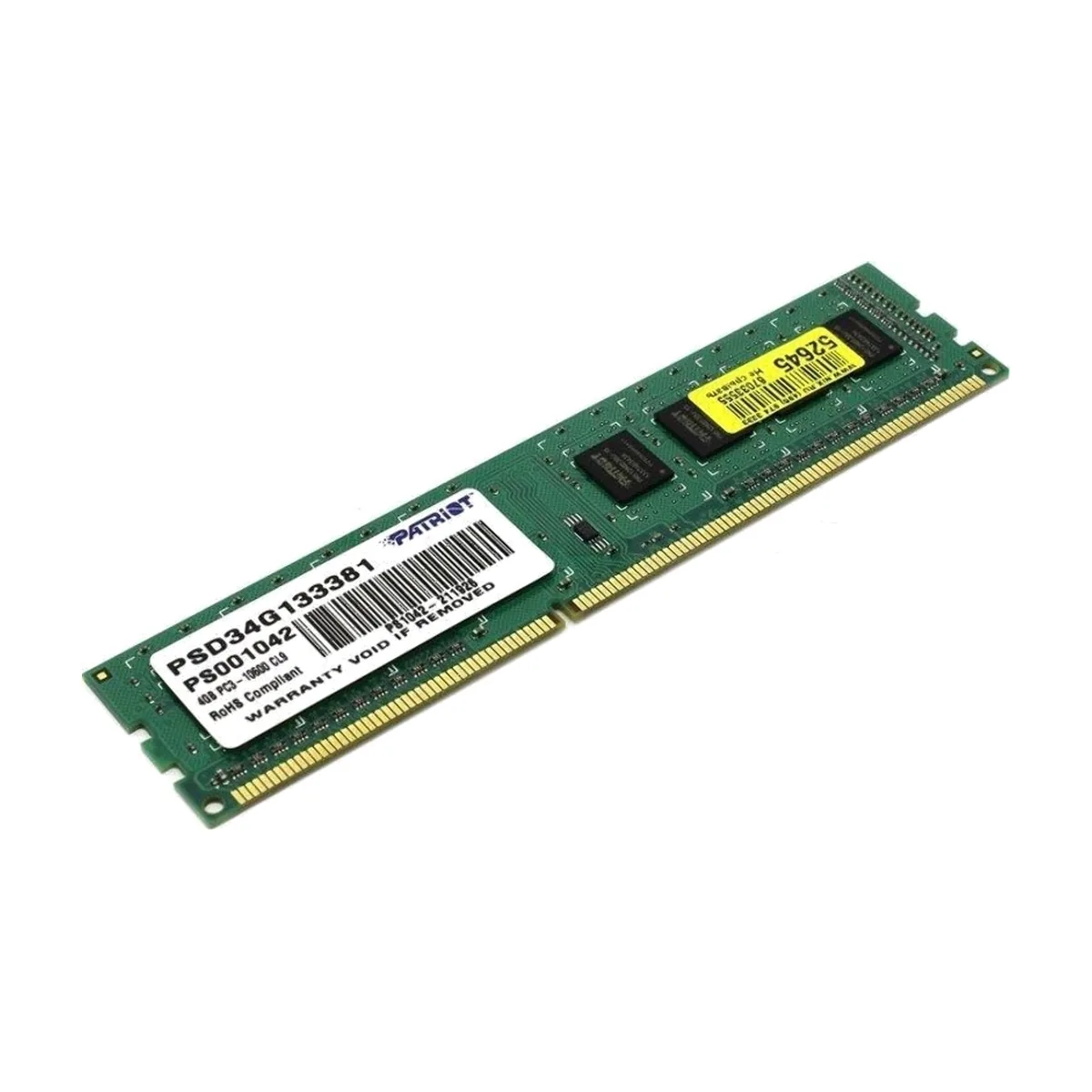Оперативная память Patriot, DDR3, 4GB (1x4 GB), 1333 MHz, CL9, DIMM