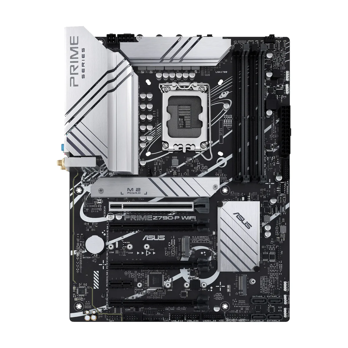 Материнская плата ASUS PRIME Z790-P WIFI, LGA1700, Intel Z790, 4xDDR5, 4xSATA, 3xM.2, 4xPCIe x16, 1xPCIe x1, DisplayPort, HDMI, 1x2.5Gb LAN, USB Type-C, 3x3.5 мм, 7.1, ATXМатеринская плата ASUS PRIME Z790-P WIFI, LGA1700, Intel Z790, 4xDDR5, 4xSATA, 3xM.2, 4xPCIe x16, 1xPCIe x1, DisplayPort, HDMI, 1