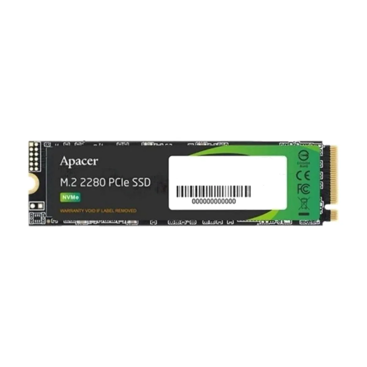 Накопитель SSD Apacer 2Tb, PCIe 3.0 x4, M.2 2280, NVMe v1.3, R/W 2100/1700, 3D NAND