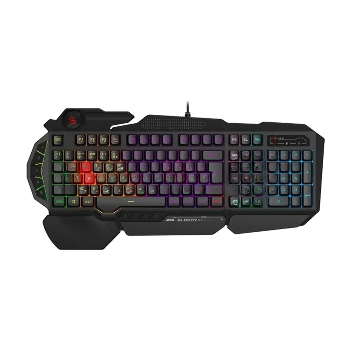 Клавиатура проводная A4Tech Bloody B310N черный USB Multimedia for gamer LED (подставка для запястий) (B310N)