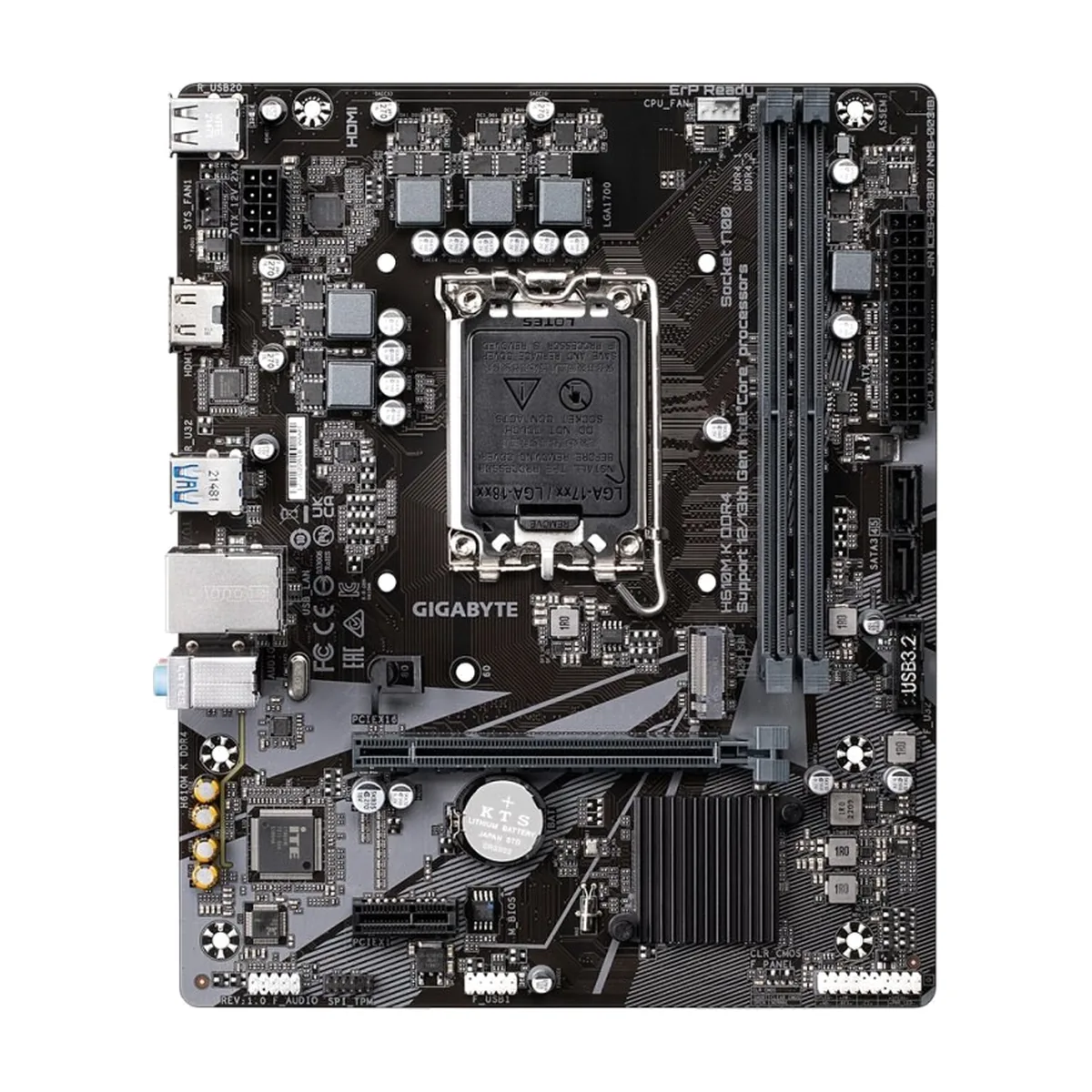 Материнская плата Gigabyte H610M K DDR4 (V2.0), LGA1700, Intel H610, 2xDDR4, 2xSATA, 1xM.2 PCIe 3.0, 1xPCIe 4.0 x16, 1xPCIe 3.0 x1, 1xHDMI, 1x 1Gb LAN, 2xUSB 3.2 Gen 1, 4xUSB 2.0, 3x3.5 мм, 7.1, microATX