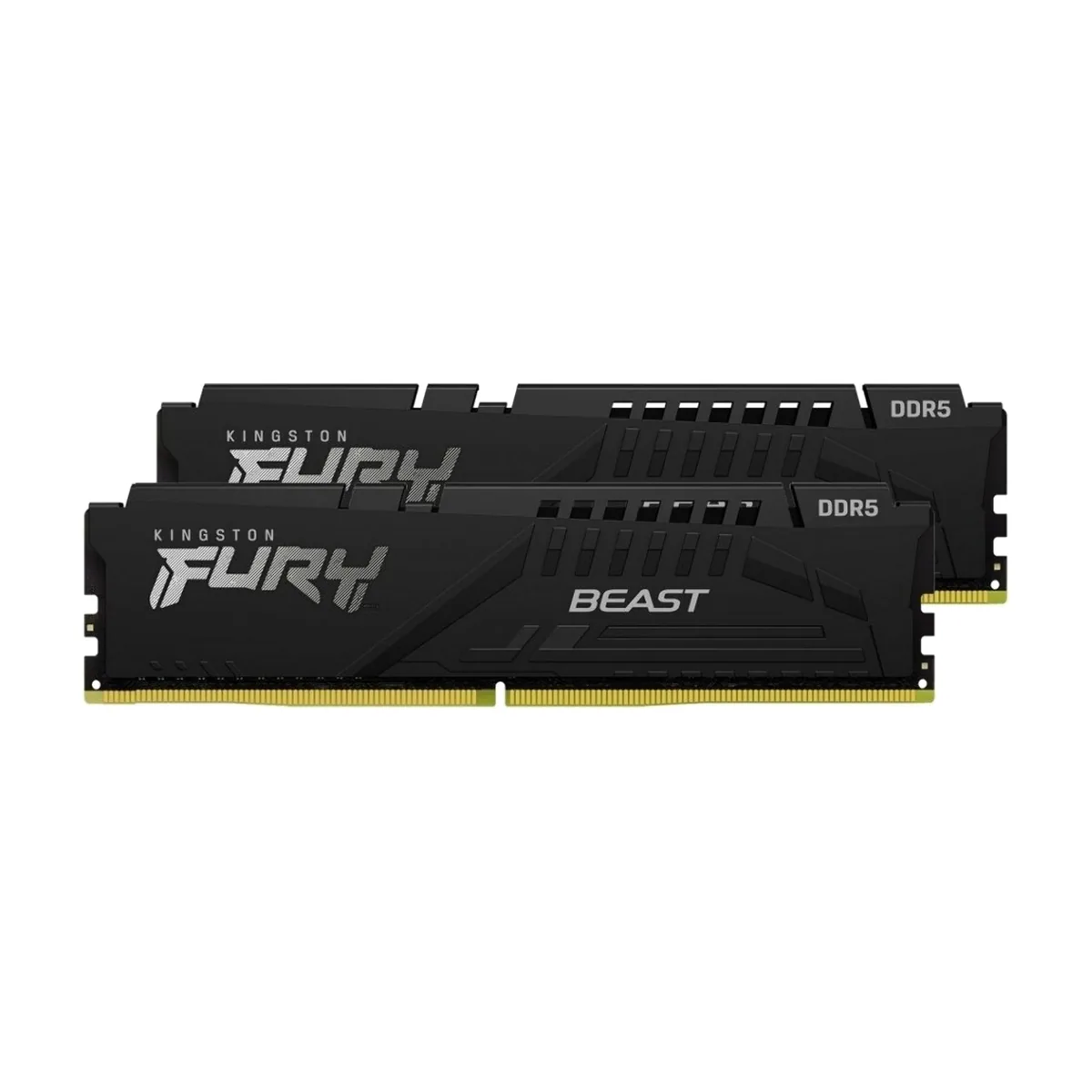 Оперативная память Kingston Fury Beast, DDR5, 16GB (2x8GB), 6000MHz, CL36, DIMM, с радиаторами, RGB, черный