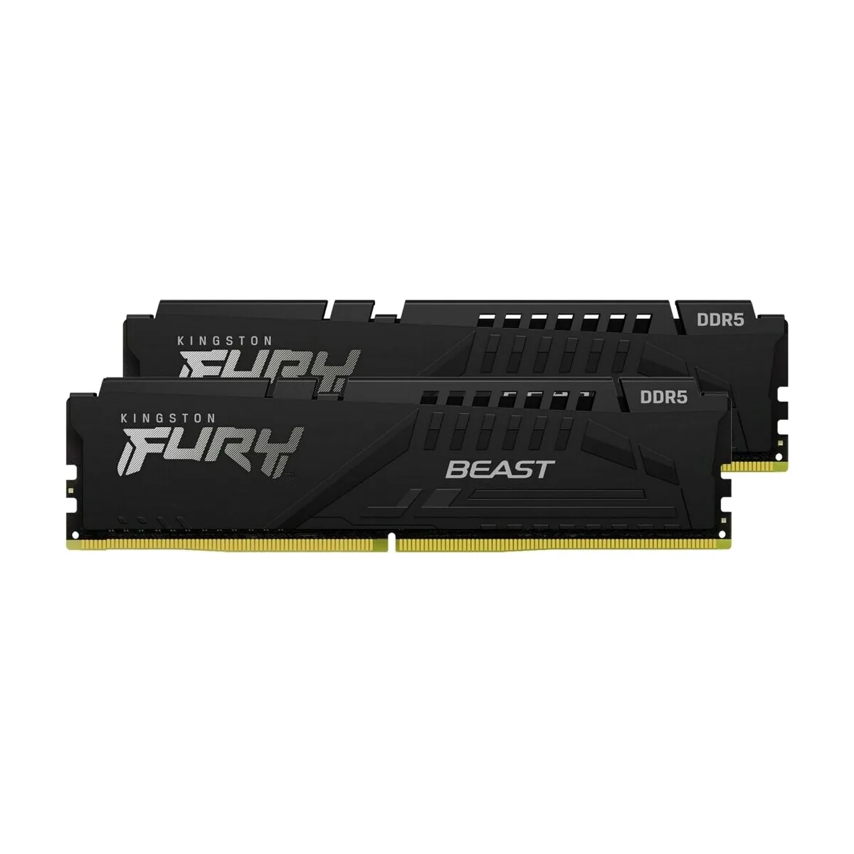 Оперативная память Kingston Fury Beast, DDR5, 32GB (2x16GB), 5600MHz, CL36, DIMM, с радиаторами, черный