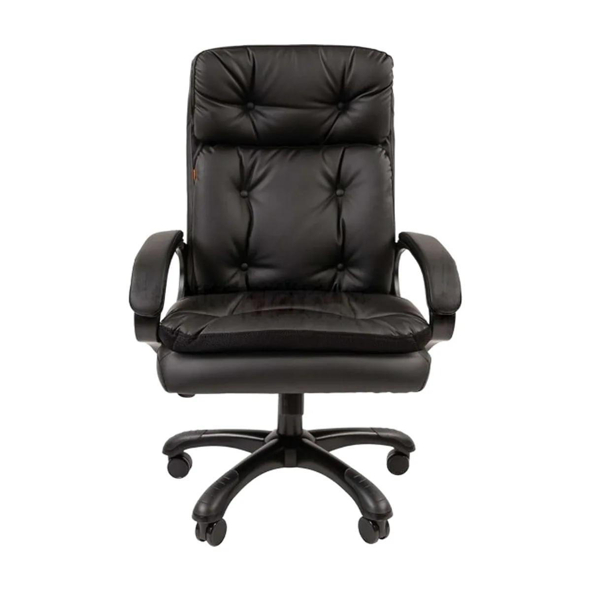 Кресло Chairman 442 черный, экокожа, 120 кг