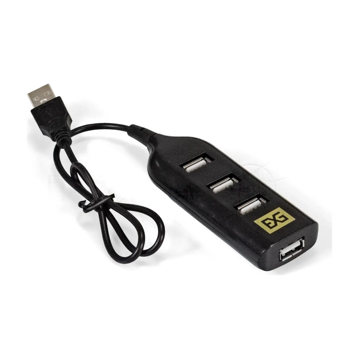 USB-концентратор ExeGate EX293976RUS DUB-42 (кабель-адаптер USB2.0 --> 4xUSB2.0, Plug&Play, черный)