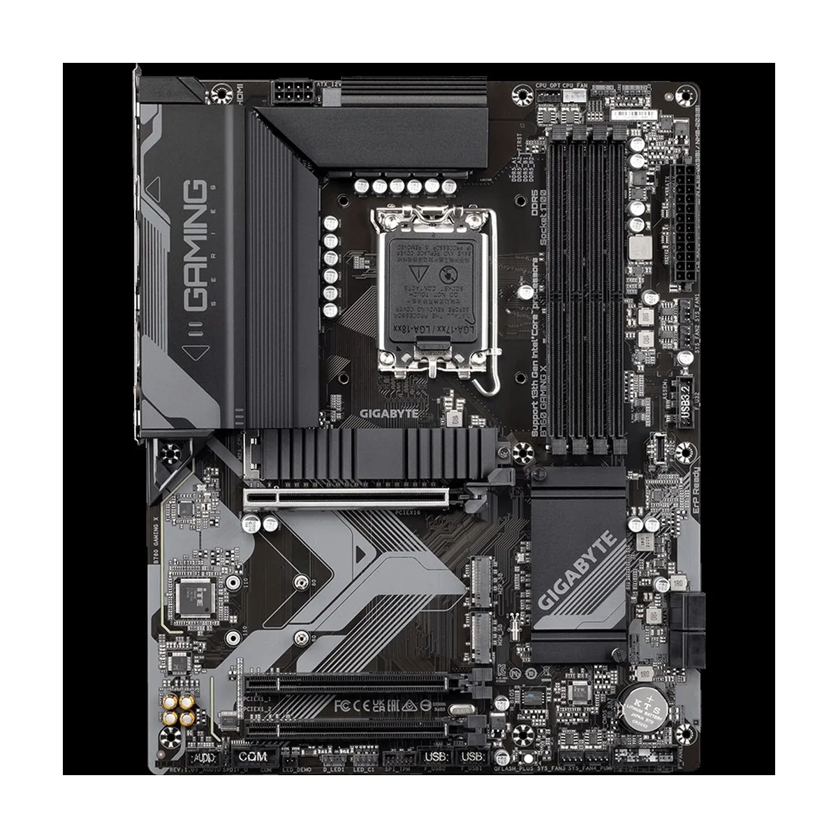 Материнская плата GIGABYTE B760 GAMING X, LGA1700, Intel B760, 4xDDR5, 4xSATA, 3xM.2, 1xPCIe 4.0 x16, DisplayPort, HDMI, 1x2.5Gb LAN, USB Type-C, 6x3.5 мм, 7.1, ATX