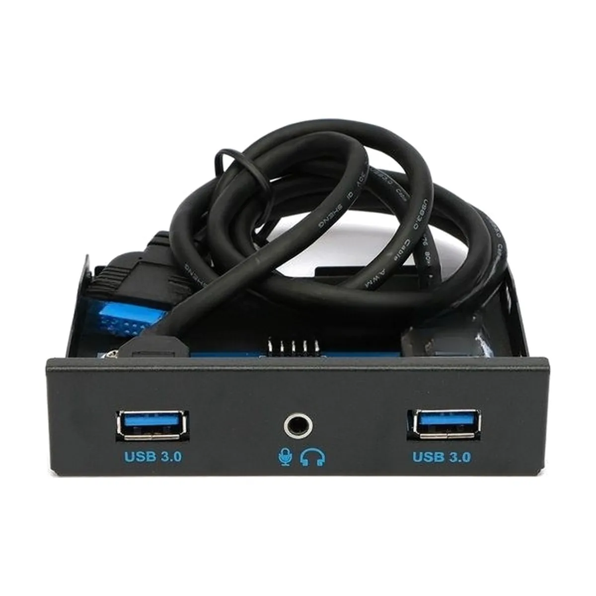 Планка на переднюю панель Gembird FP3.5-USB3-2A-HDA, USB, 2xUSB-A 3.0 + 1xJack 3.5мм, 3.5"
