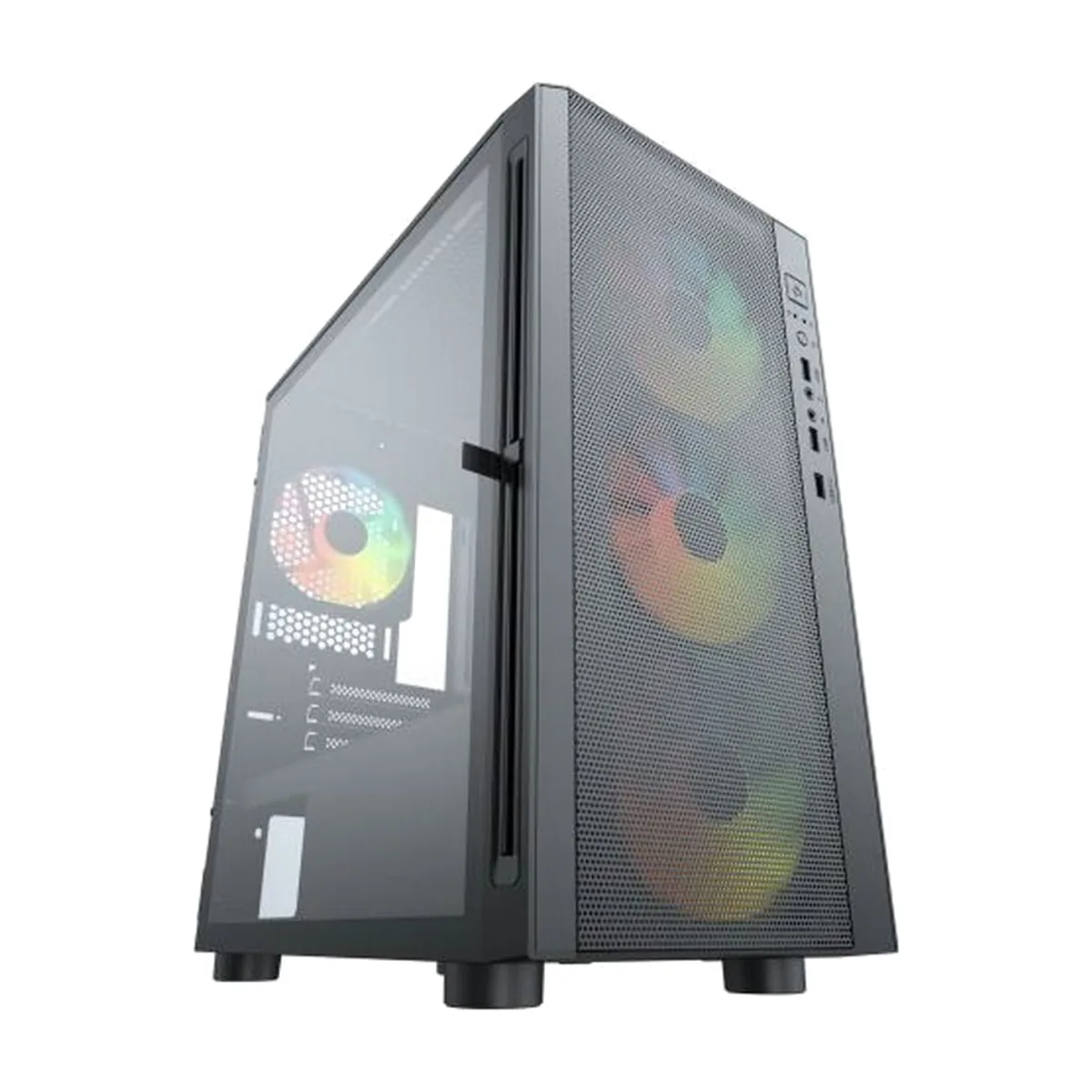 Корпус ACD ACD Citadel 104 (AH-TC4GA-0000) 3403 with USB3.0*1+USB2.0*2+HD audio,3*12cm F1 ARGB fans at front(Slave fans) ,1*12cm F1 ARGB fan at rear (Master fan)
