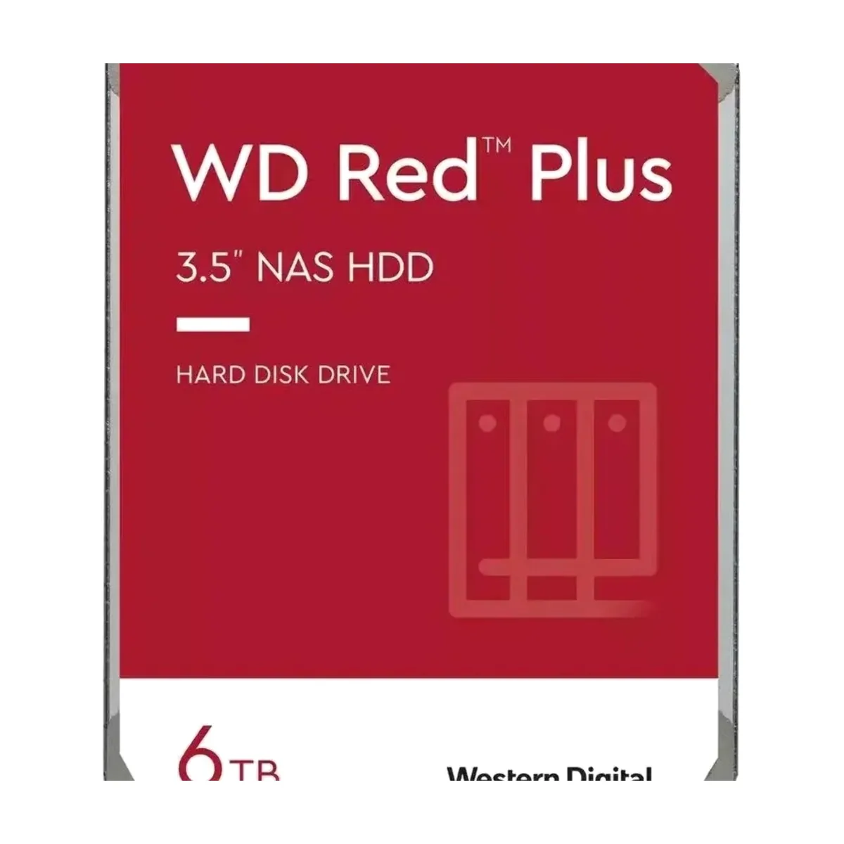 Жесткий диск HDD Western 6TB 5400RPM SATA-III 3.5" Digital Red Plus 128MB NAS Edition