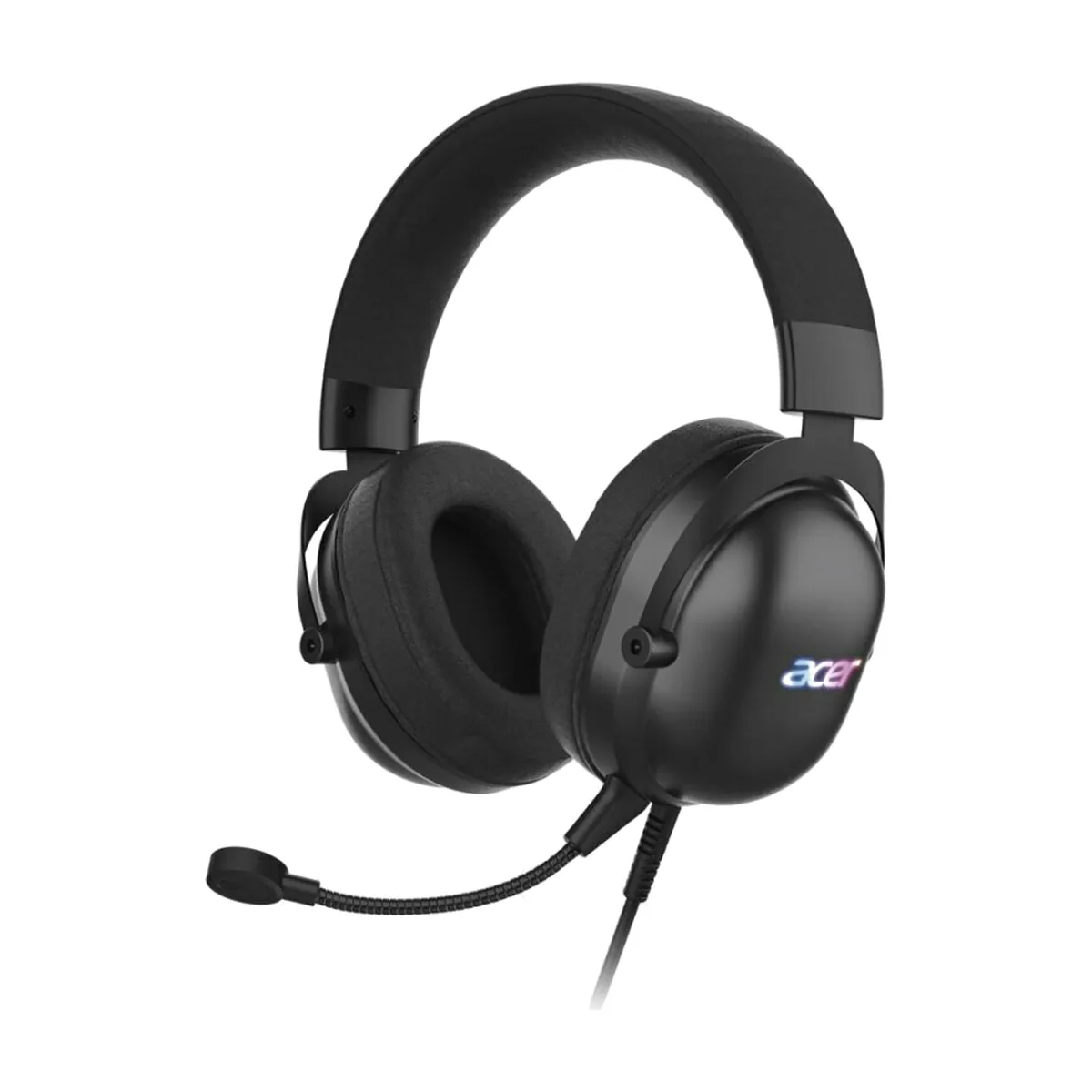 Гарнитура Acer AHW122 чёрный, проводная, USB, подсветка