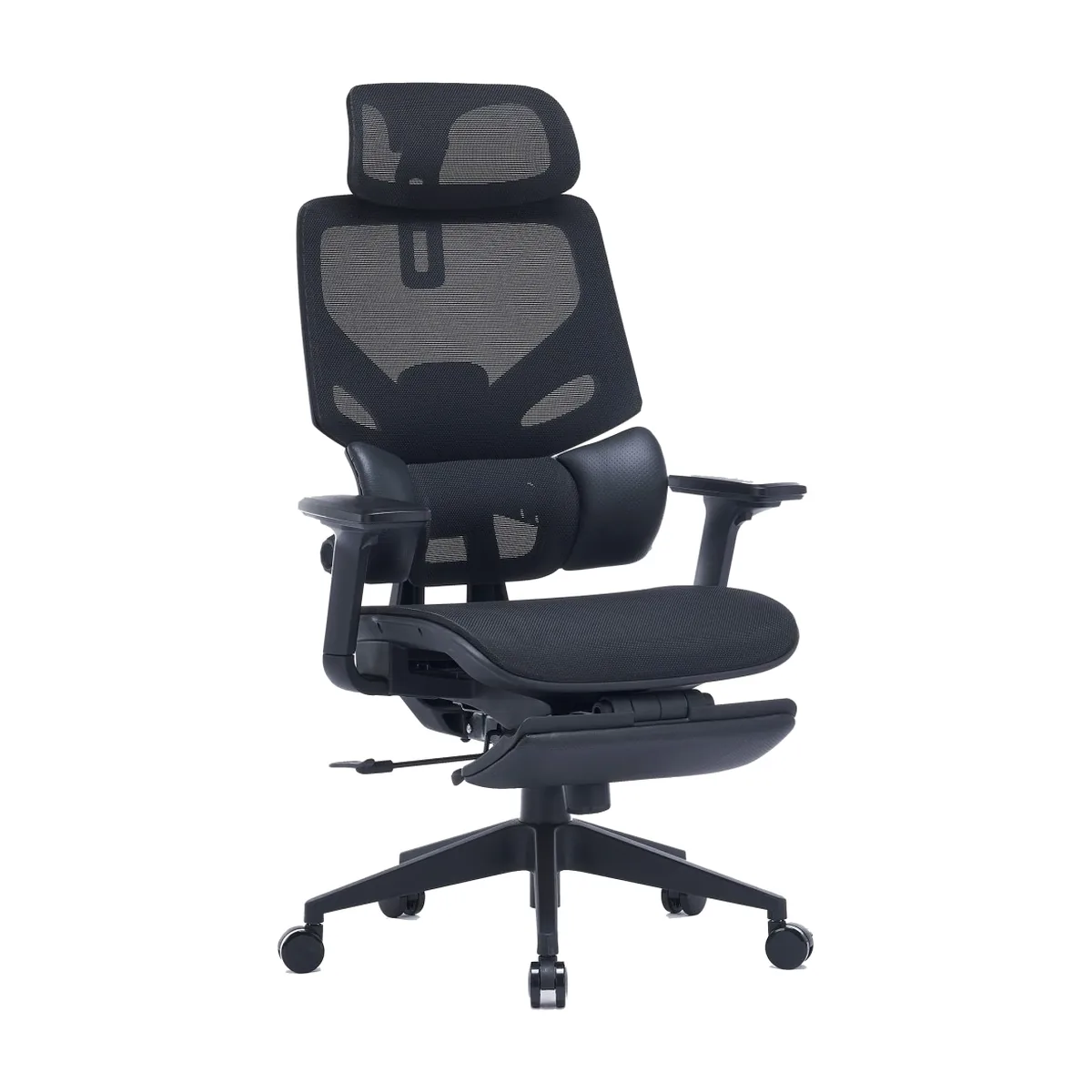 Кресло Cactus CS-CHR-MC01-BK черный, сетка, подголовник