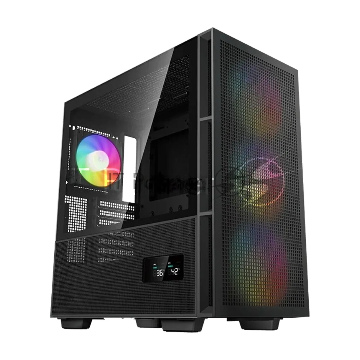 Компьютерный корпус DeepCool CH560 Digital черный (R-CH560-BKAPE4D-G-1) (ATX, без БП, 2хUSB, с окном)