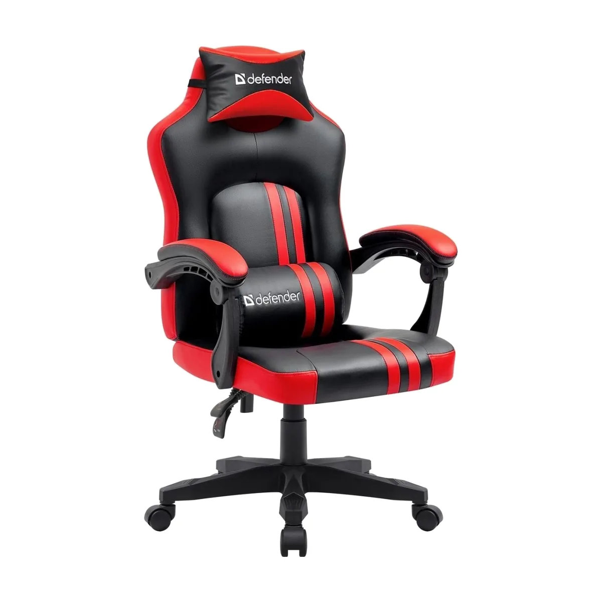 Кресло Defender MERCURY BLACK/RED черный/красный, экокожа