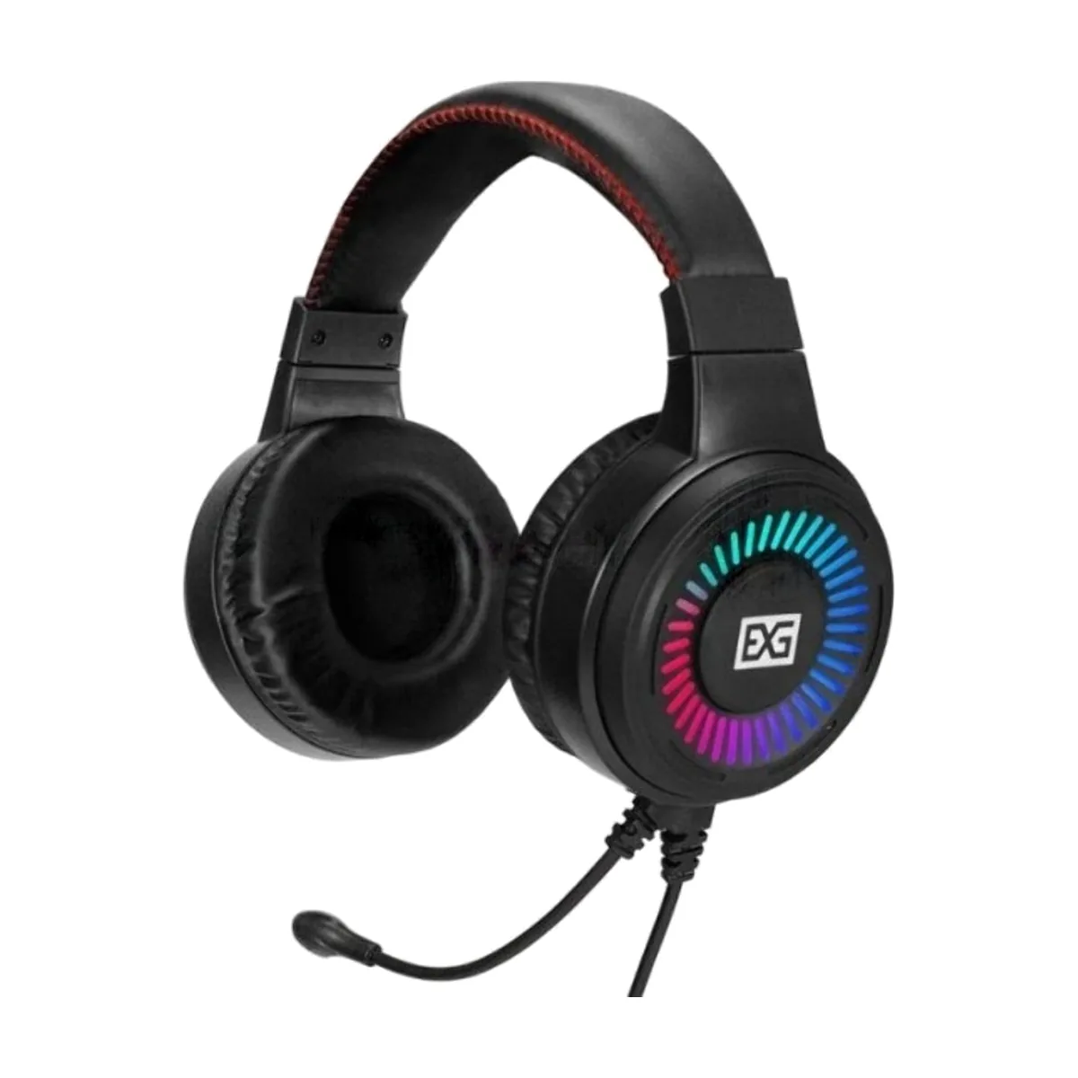 Гарнитура ExeGate Gaming HS-520G чёрный, проводная, 2 x mini jack 3.5 мм + USB, подсветка, регулятор громкости