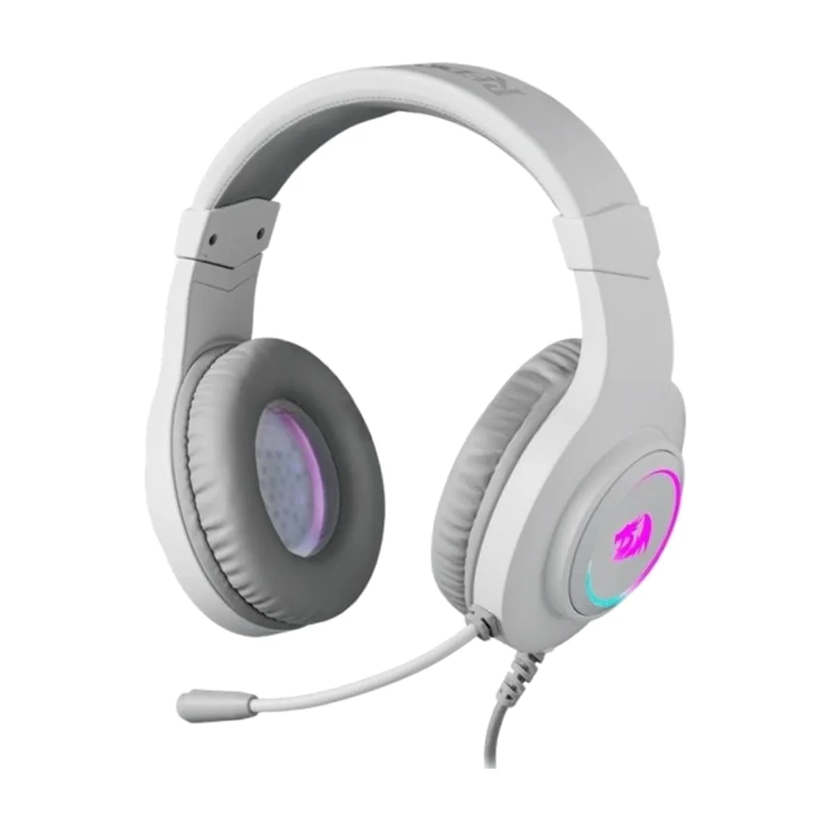 Гарнитура Redragon Hylas белая, проводная, USB / 2 x mini jack 3.5 мм, подсветка