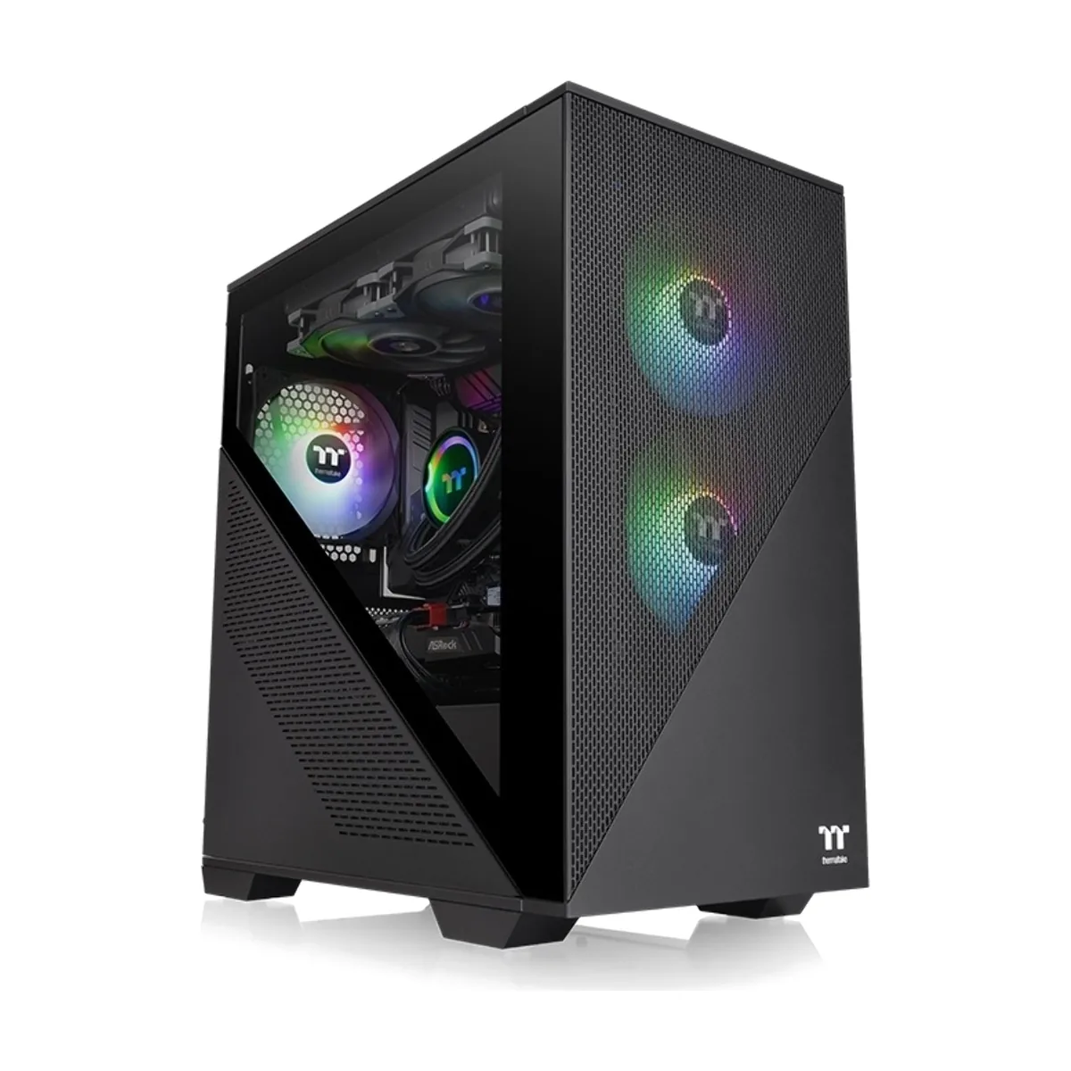 Компьютерный корпус Thermaltake Divider 170 TG ARGb/Black CA-1S4-00S1WN-00/Win/SPCC/Tempered Glass*1/120мм ARGb PWM Fan*2