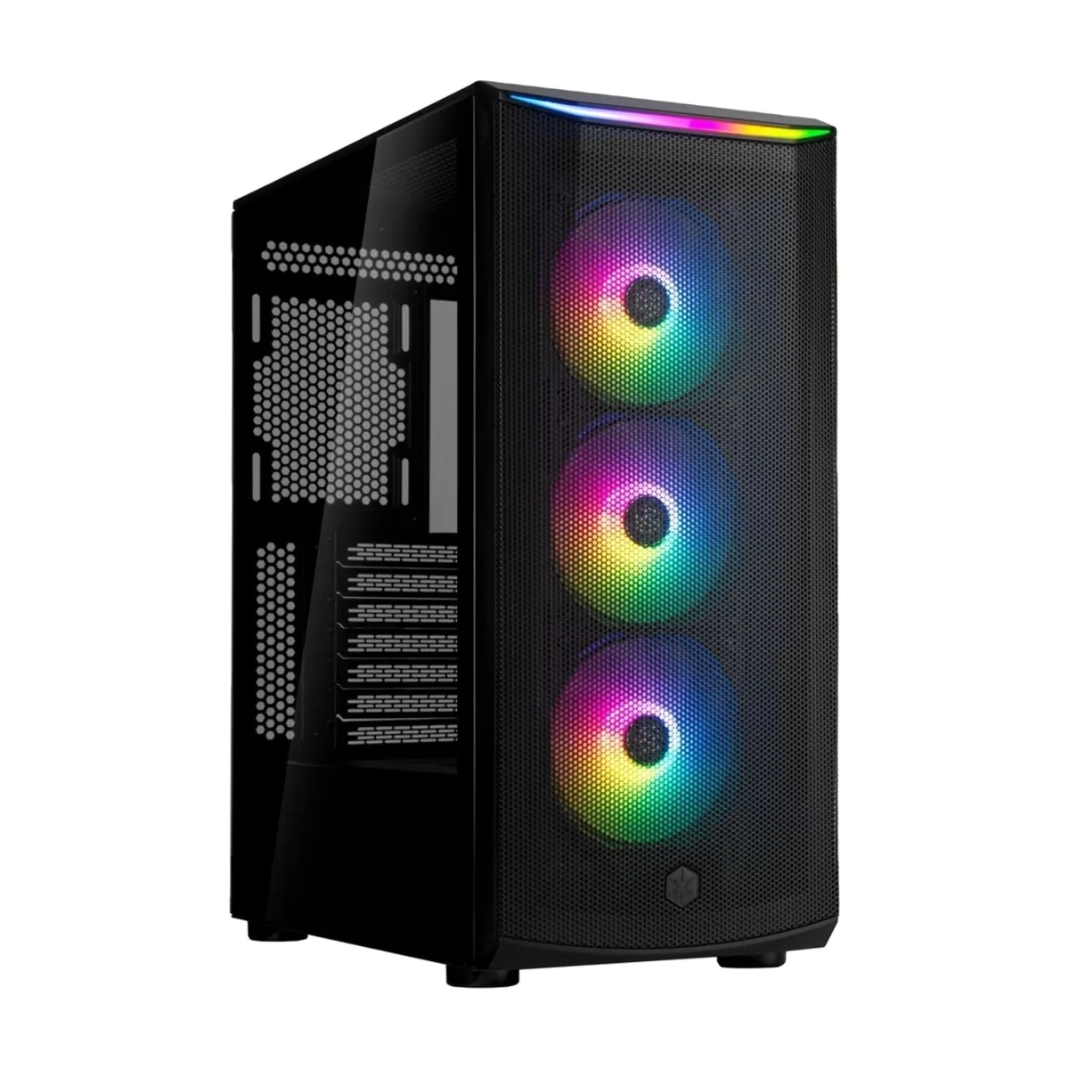 Компьютерный корпус Silverstone G41FA512ZBG0020 High airflow ATX mid-tower chassis with dual radiator support and ARGb lighting High airflow ATX mid-tower chassis with dual radiator support and ARGb lighting