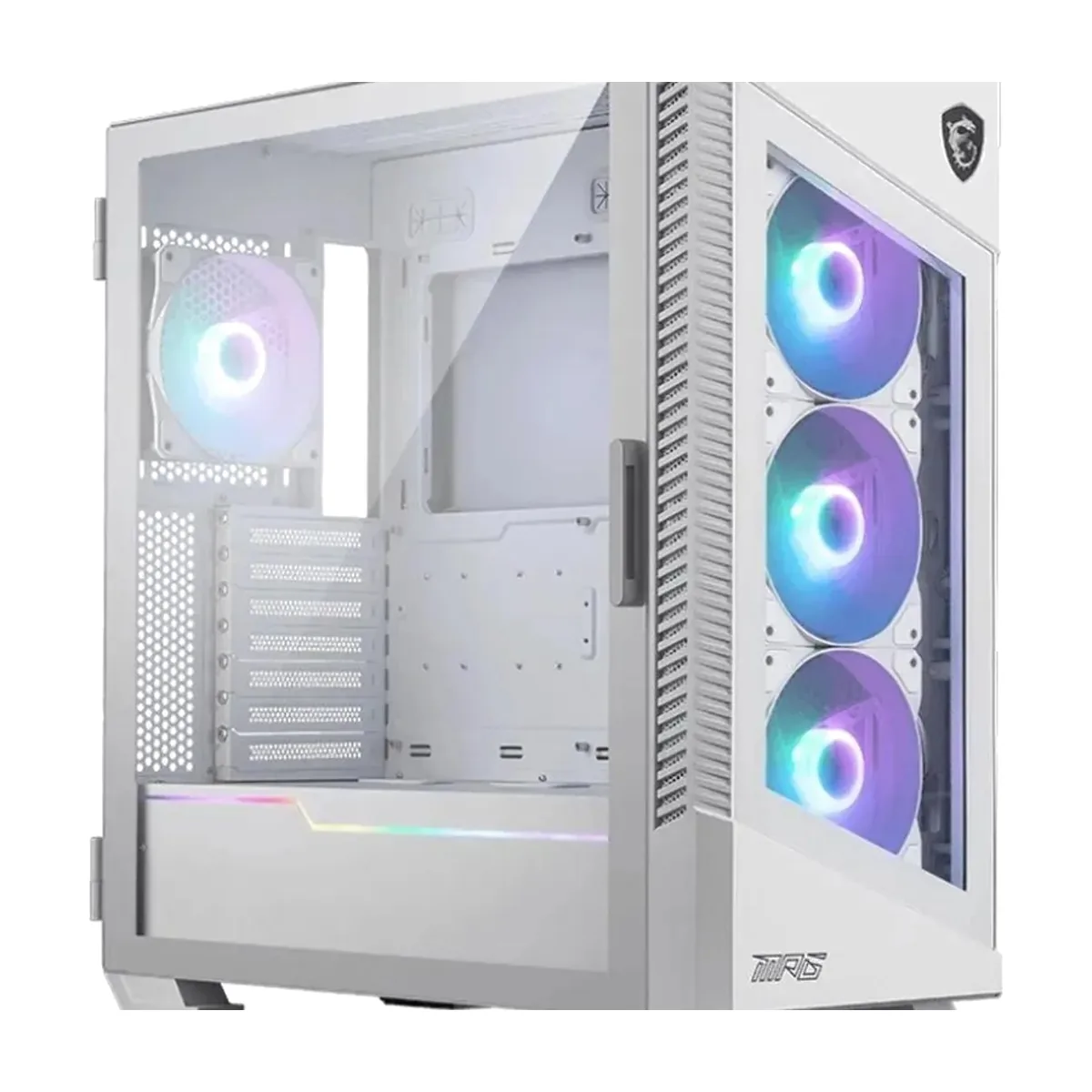 Компьютерный корпус MSI MPG VELOX 100R белый, Global, 2xUSB 3.0, 1xType C, 4x120мм ARGb Fan, ARGb