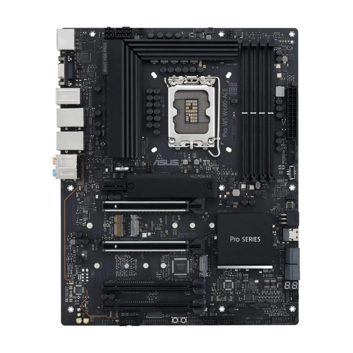 Материнская плата ASUS Pro WS W680-ACE, LGA1700, Intel W680, 4xDDR5, 4xSATA, 3xM.2, 1xPCIe 5.0 x16, DisplayPort, HDMI, D-Sub, 2x2.5Gb LAN, USB Type-C, 5x3.5 мм, 7.1, ATX