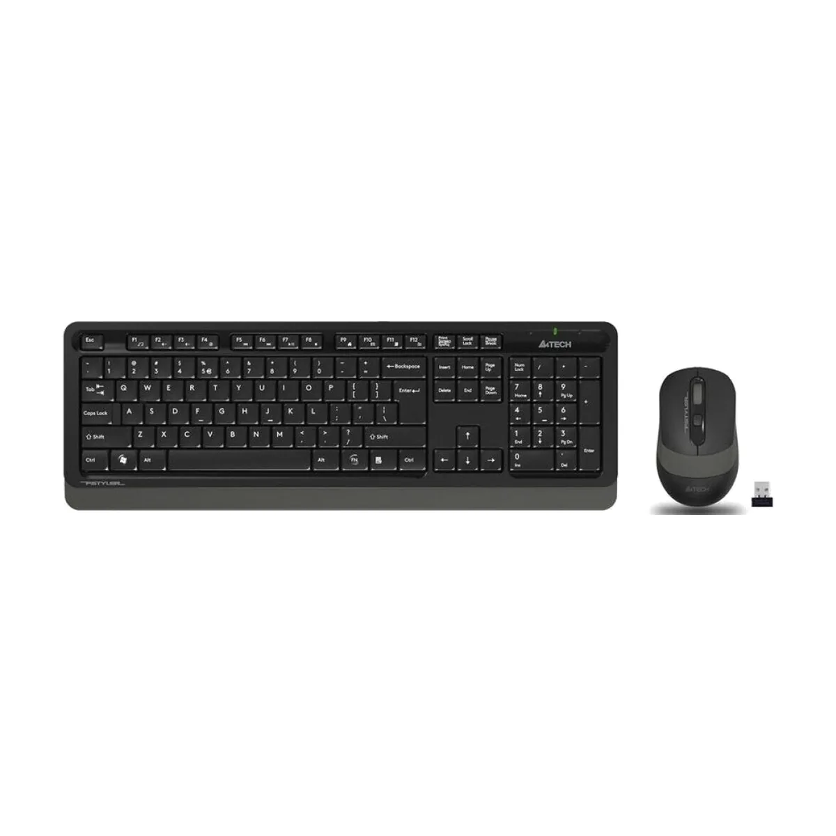 Комплект клавиатура+мышь A4Tech FStyler FG1010S беспроводной, USB, 2000 DPI, чёрный/серый