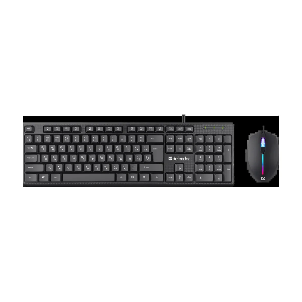 Комплект клавиатура+мышь Defender Triumph C-991 проводной, USB, 1600 DPI, чёрный