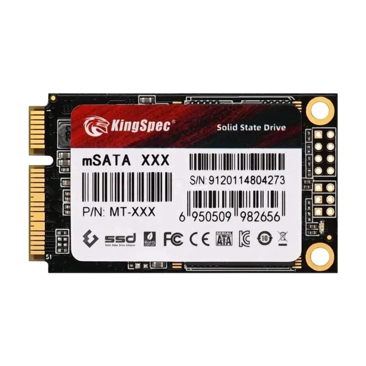 Накопитель SSD KingSpec MT-1Tb, 1Tb, SATA III, mSATA, R/W 550/500