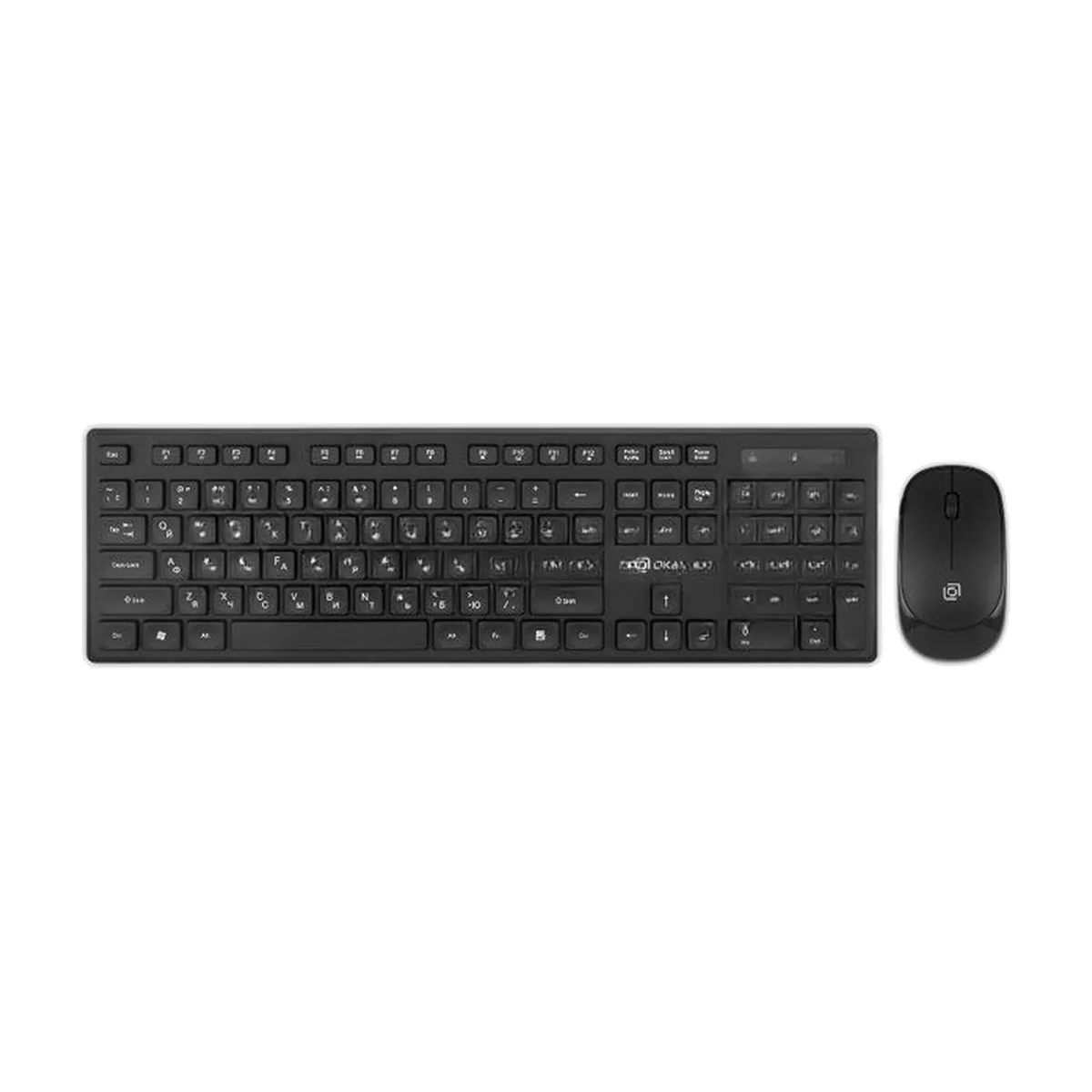 Комплект клавиатура+мышь Oklick S255W беспроводной, USB, 1200 DPI, чёрный