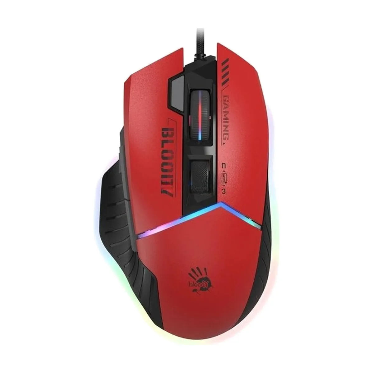 Мышь проводная A4Tech Bloody W95 Max Sports красный/черный оптическая (12000dpi) USB (10but)
