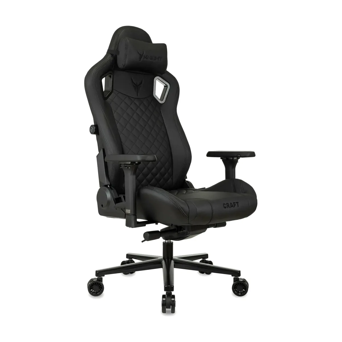 Кресло Knight Craft черный, экокожа, 120 кг, механизм качания