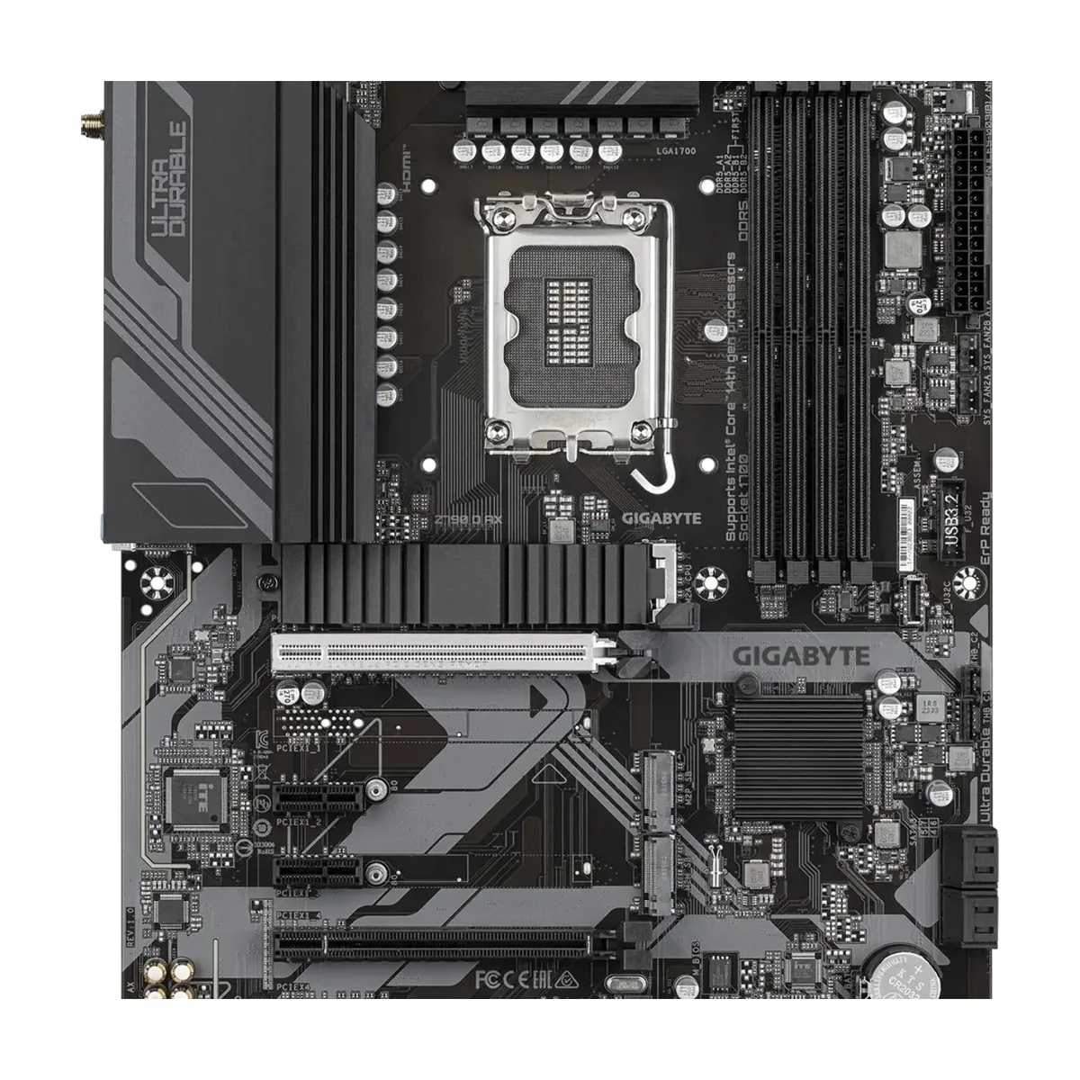 Материнская плата GIGABYTE Z790 D AX, LGA1700, Intel Z790, 4xDDR5, 4xSATA, 3xM.2, 1xPCIe 5.0 x16, DisplayPort, HDMI, 1x2.5Gb LAN, USB Type-C, 3x3.5 мм, 7.1, ATX
