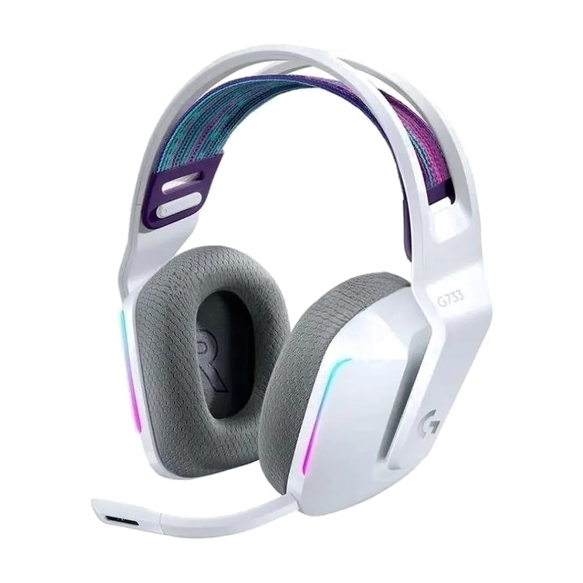 Гарнитура Logitech G733 Lightspeed Wireless RGB Gaming белый, беспроводная, радиоканал, до 29 ч, подсветка