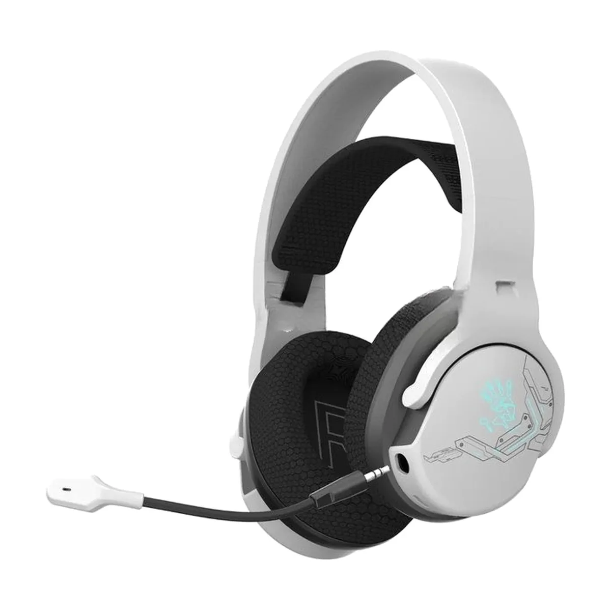 Гарнитура Bloody GR370 белый, беспроводная + проводная, Bluetooth, до 45 ч, подсветка