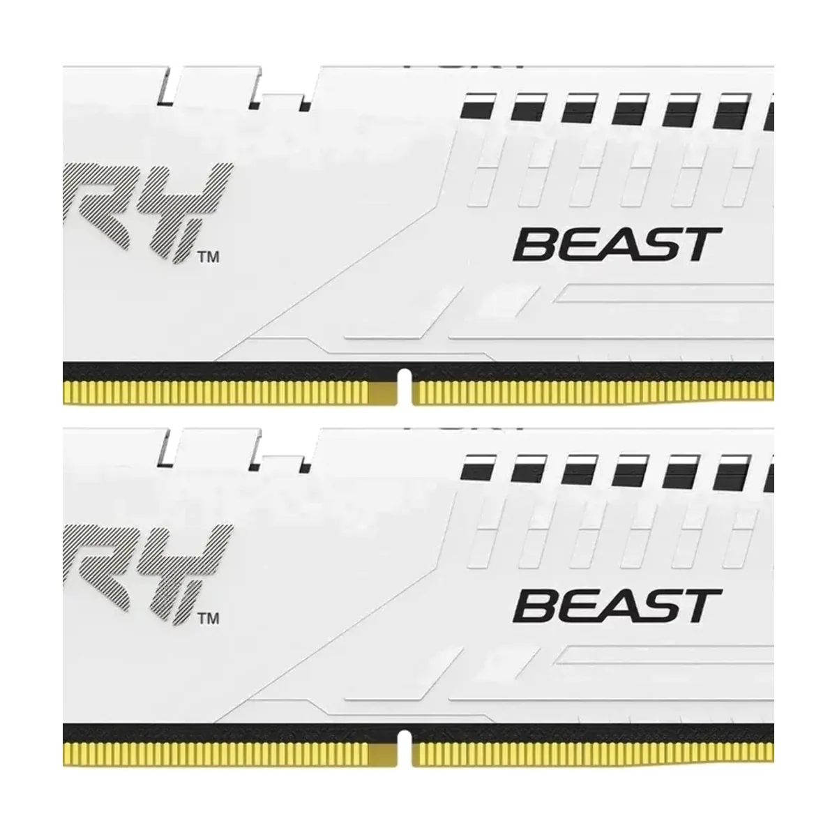 Оперативная память Kingston Fury Beast, DDR5, 64Gb (2x32Gb), 5600MHz, CL40, DIMM, с радиатором, белый
