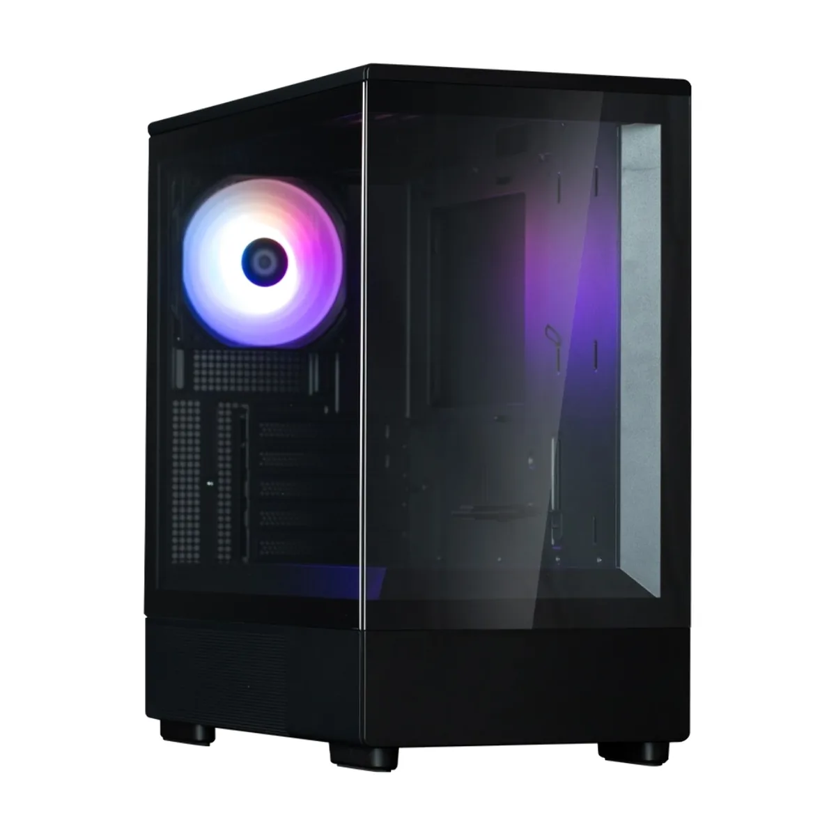 Компьютерный корпус ZALMAN P10, MATX, черный, WINDOW, 2x3.5", 3x2.5", 1xUSB TYPE-C, 1xUSB 3.0, REAR 1x120мм ARGb