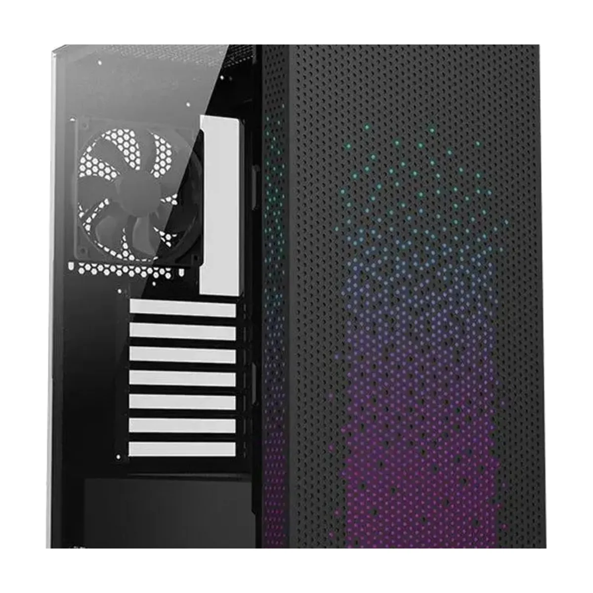 Компьютерный корпус Azza Celesta F черный без БП ATX 5x120мм 5x140мм 2xUSB 2.0 1xUSB 3.0 audio bott PSU