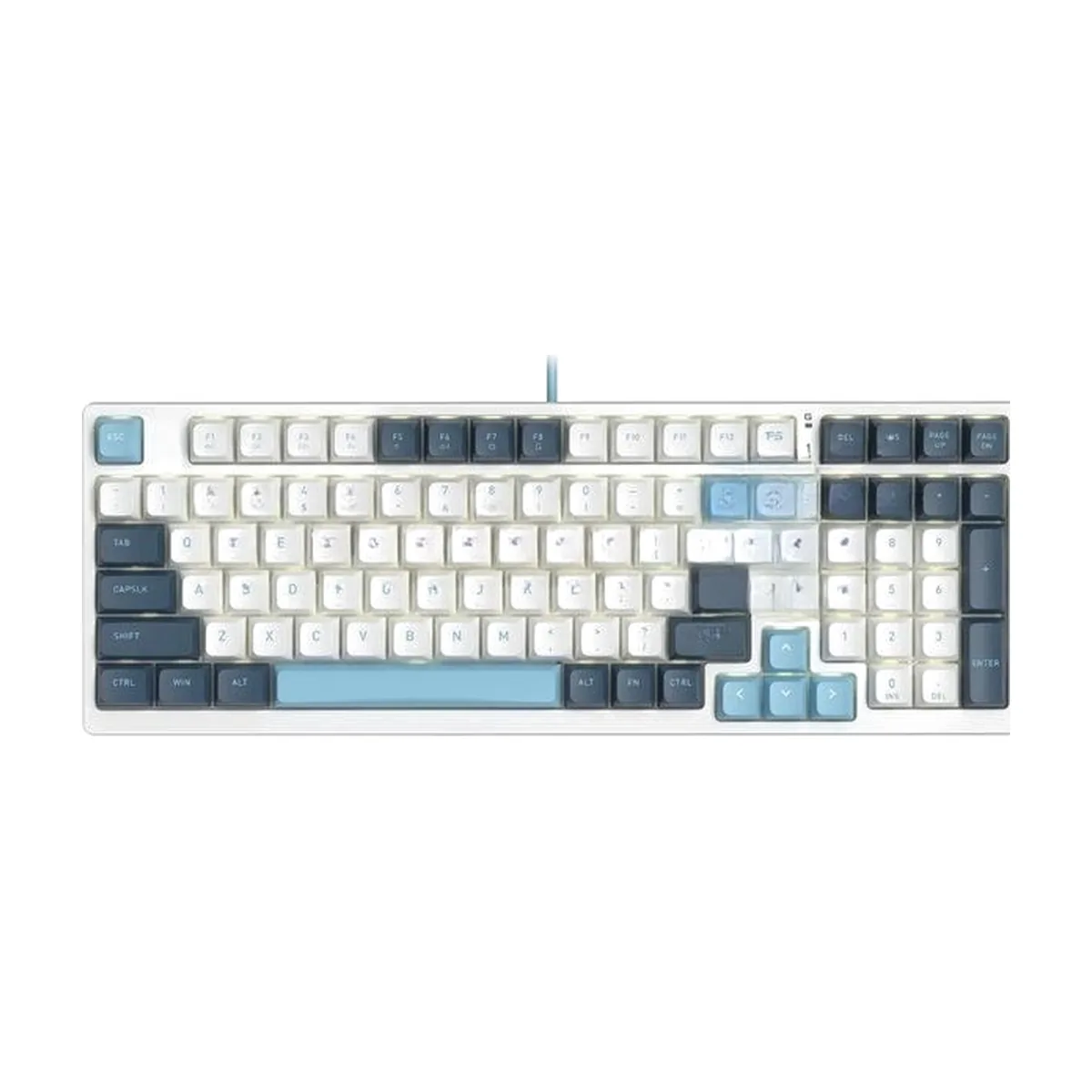 Клавиатура проводная A4Tech Fstyler FS300 (FS300 PANDA SNOWBOARDING), USB, белый/синий