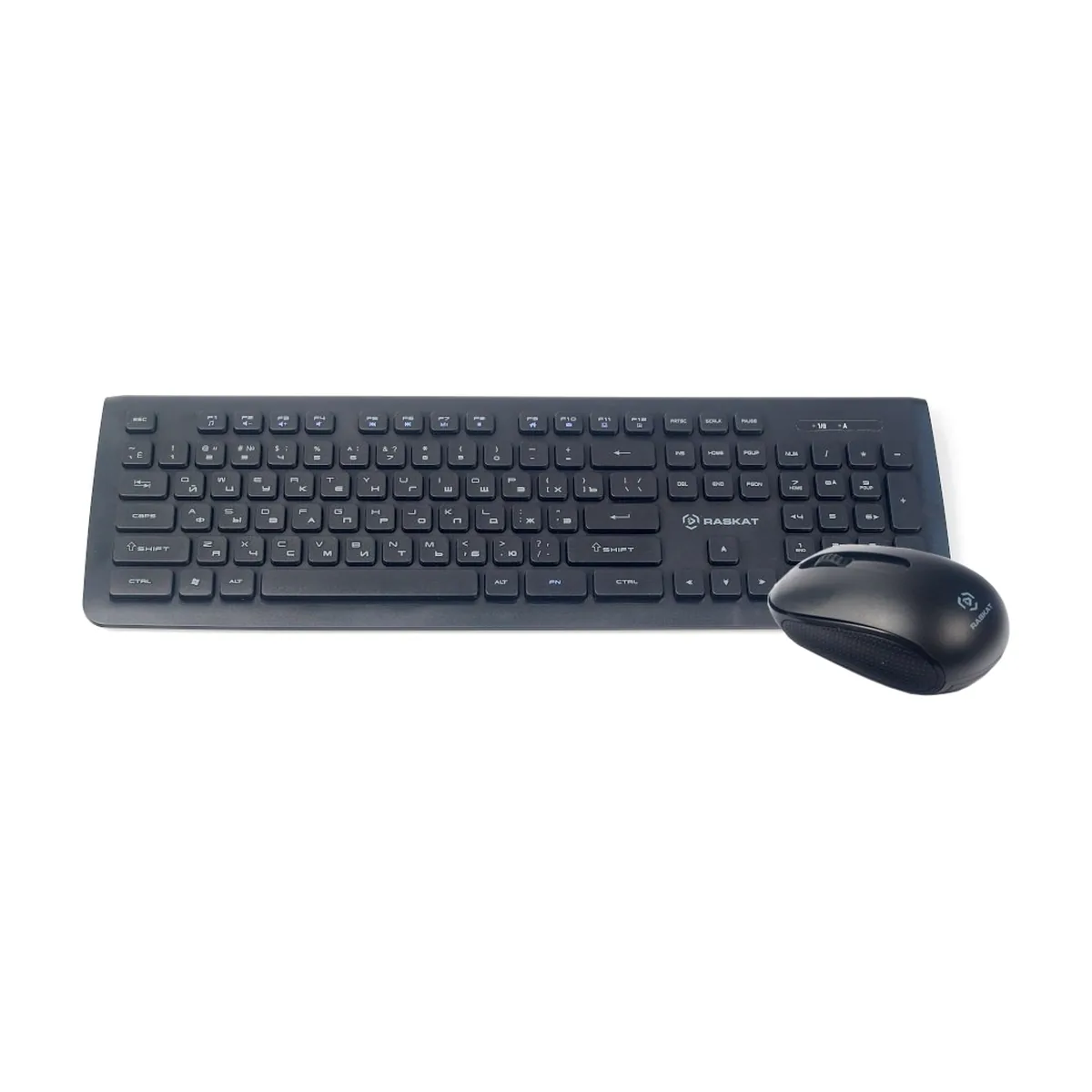Комплект клавиатура+мышь Raskat BX6200 беспроводной, USB, радиоканал 1200 DPI, чёрный