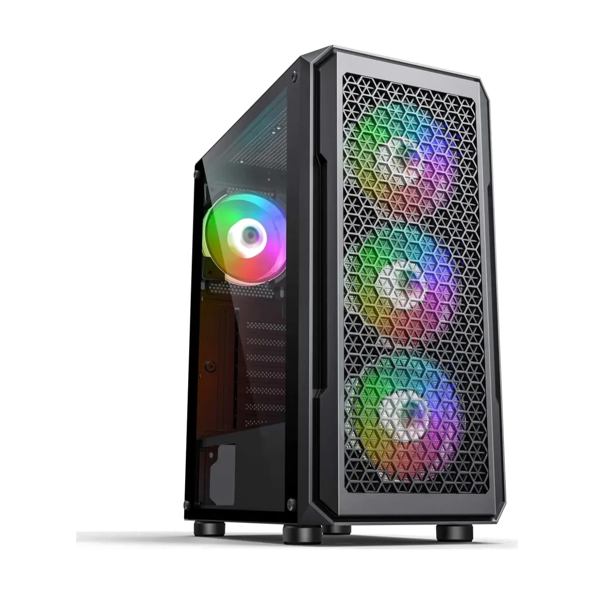 Компьютерный корпус Accord 3338 черный без БП ATX 1xUSB2.0 1xUSB3.0 1xUSB3.1 audio bott PSU
