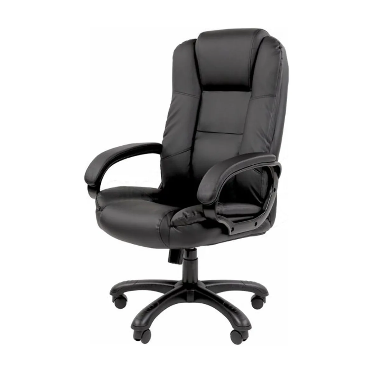 Кресло Chairman 600 черный, экокожа, 120 кг
